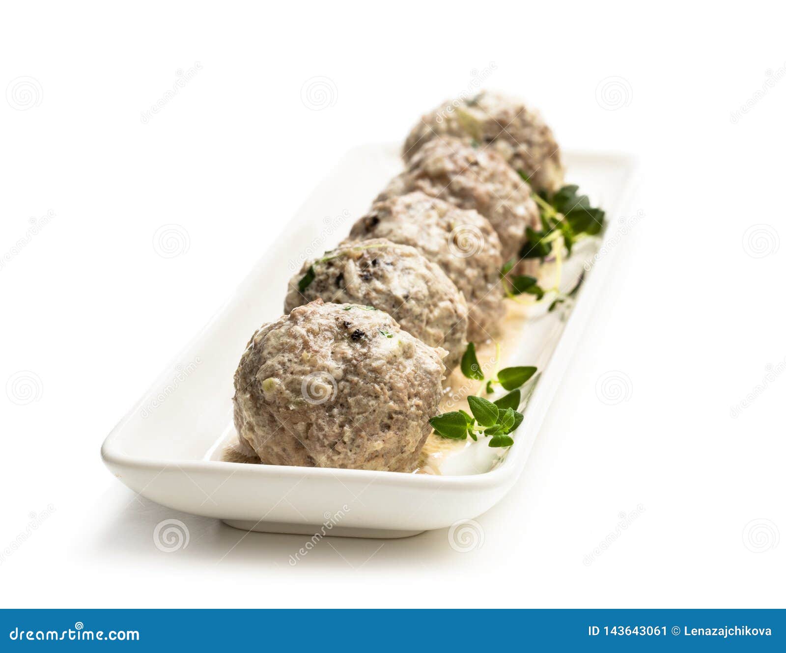 Meat Balls in Cream Sauce Isolated on White Stock Image Image of bowl, fresh 143643061