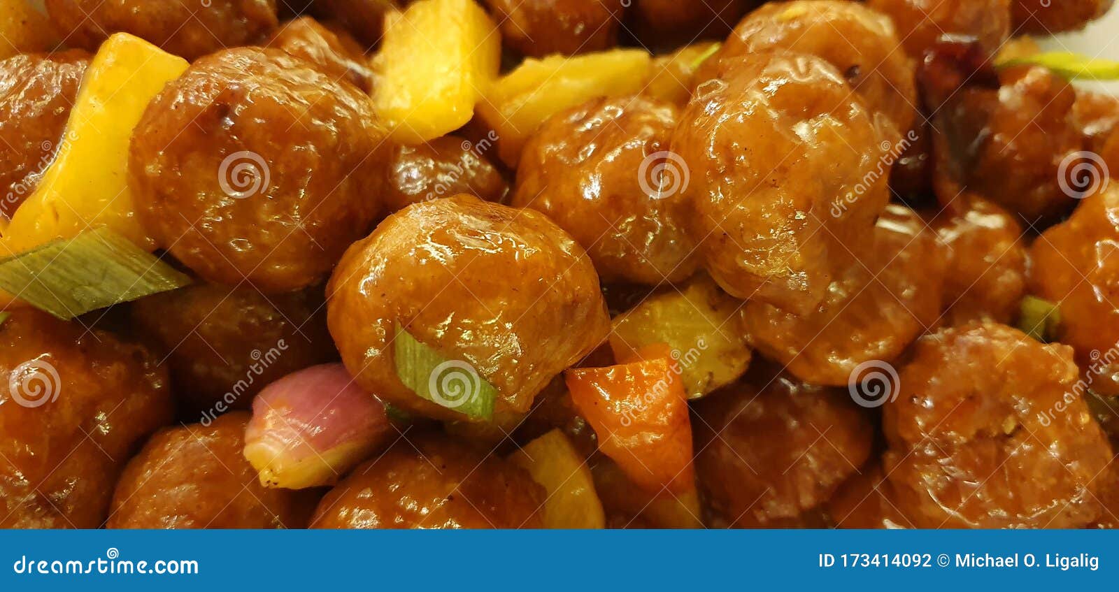 Meat Balls in Sweet and Sour Sauce Stock Photo Image of sweet, sour