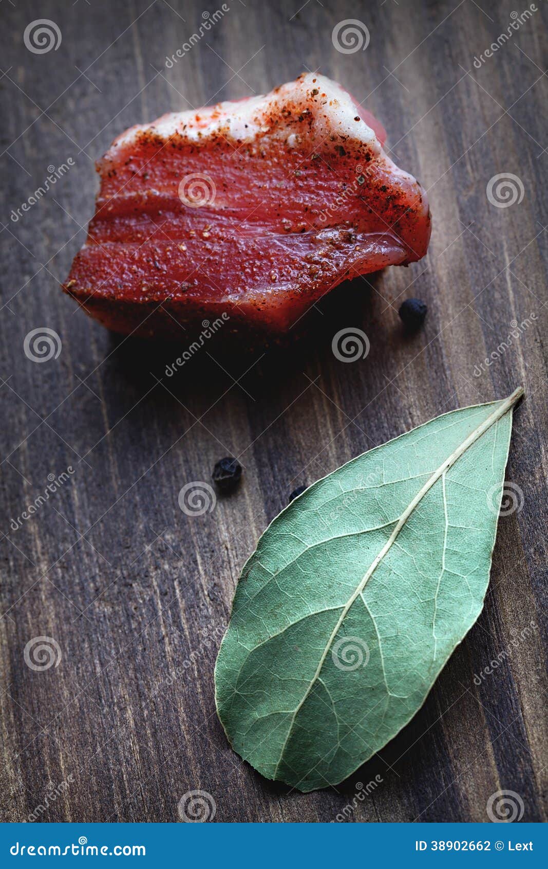 Meat with bay leaf stock photo. Image of grill, healthy 38902662