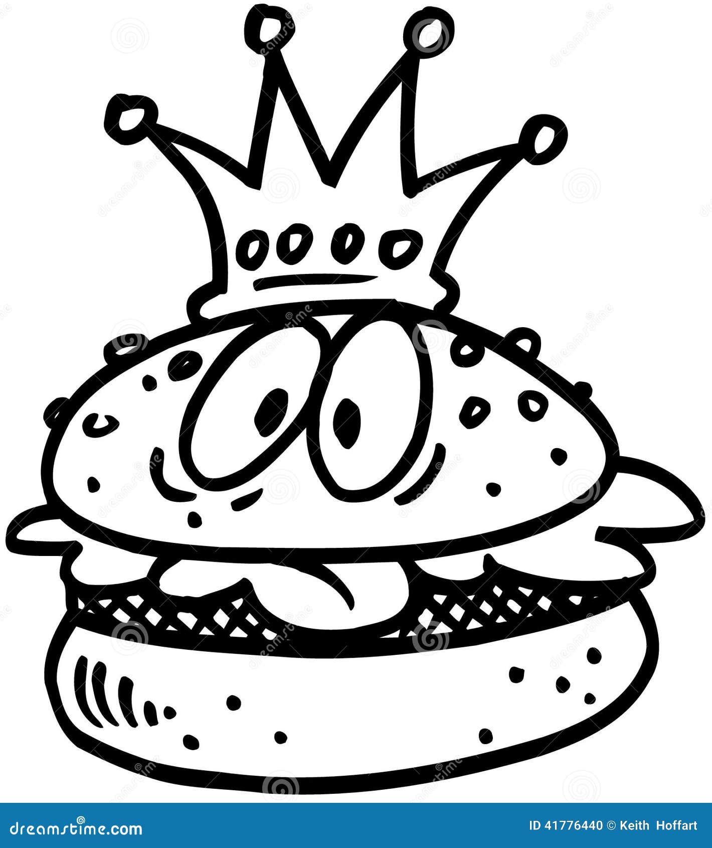 Meat Burger King Cartoon Vector Clipart Stock Vector Image 41776440