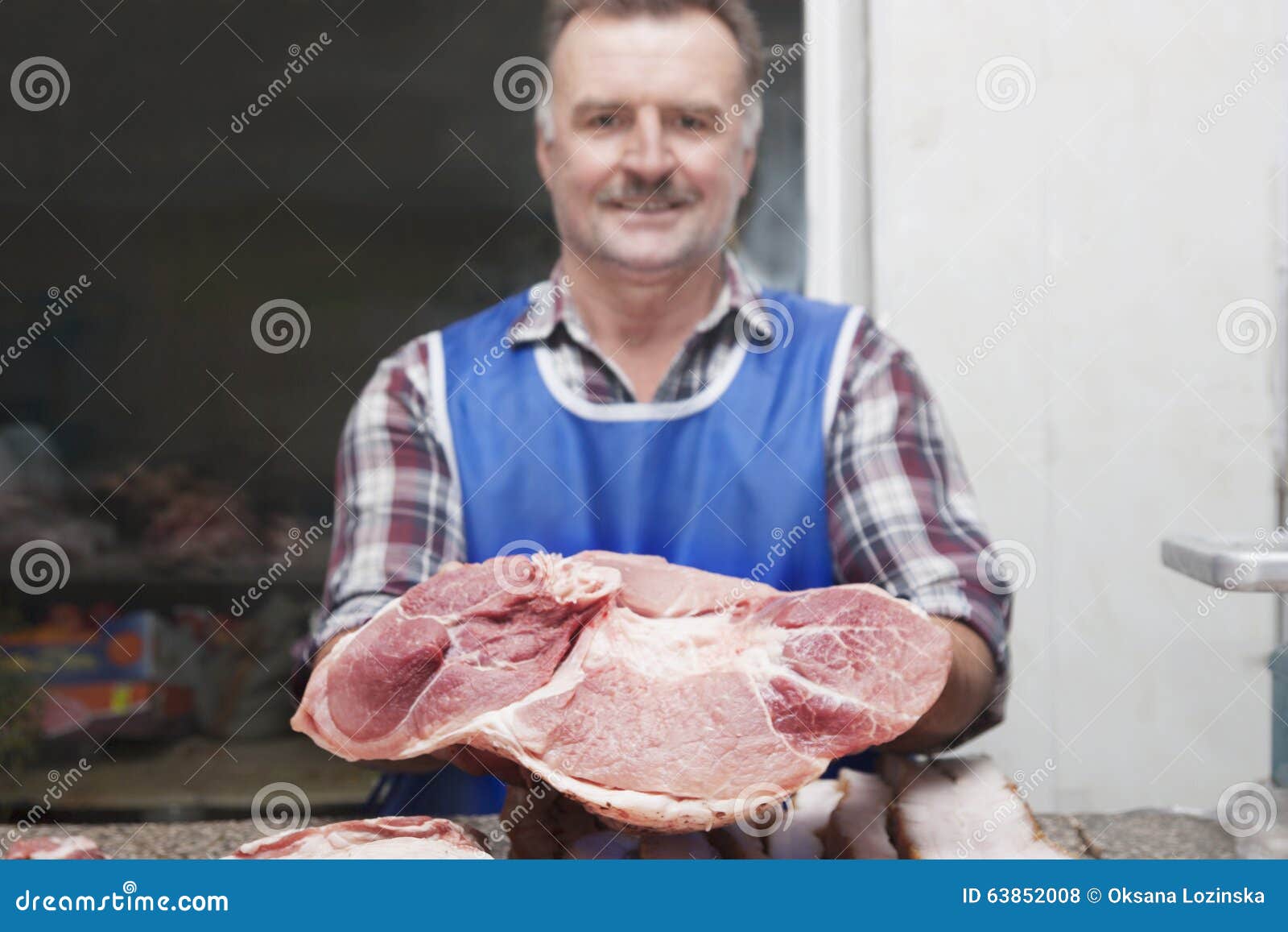 Meat and butcher stock photo. Image of manufacture, people 63852008