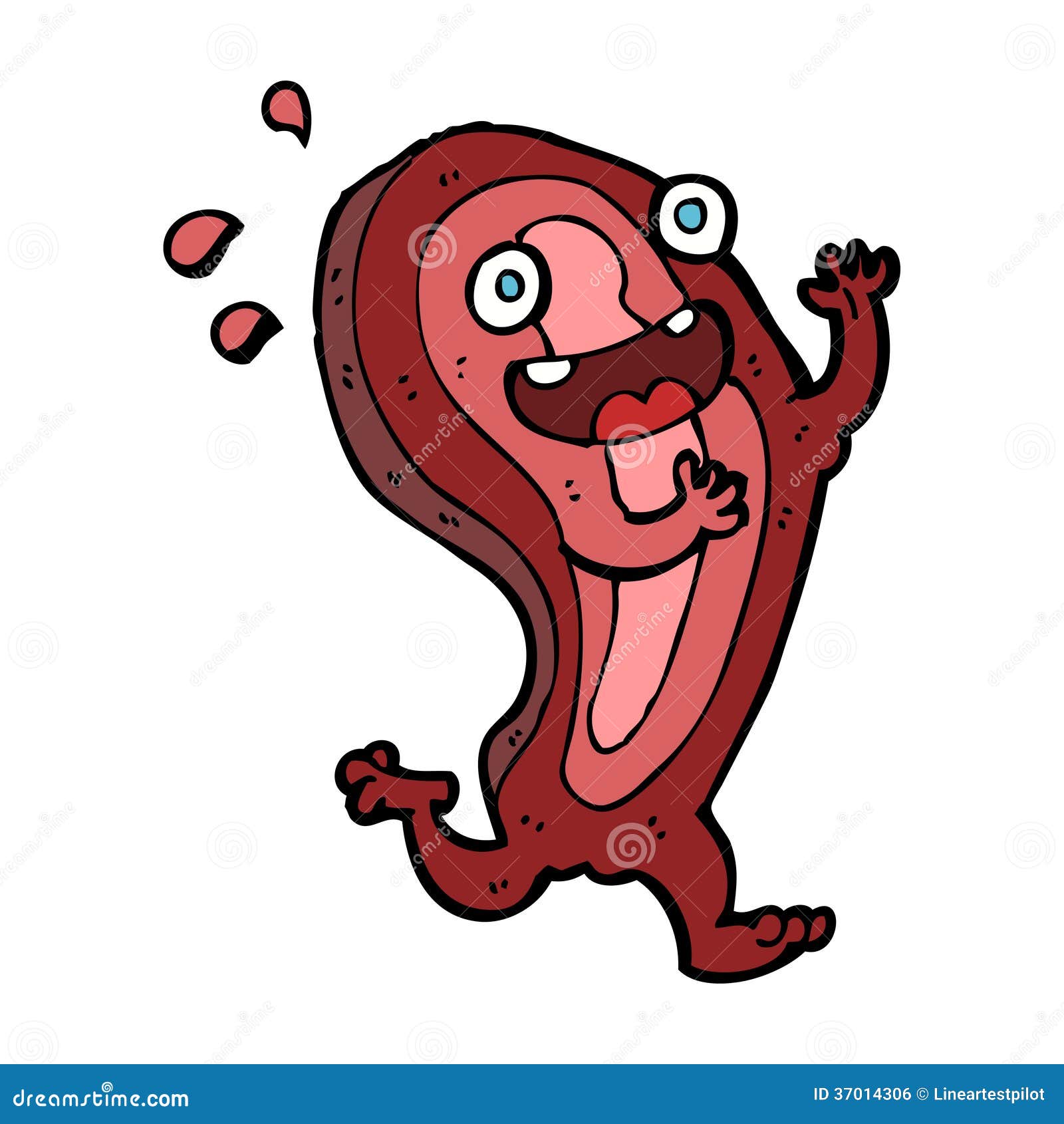 Meat cartoon character stock vector. Illustration of insane - 37014306