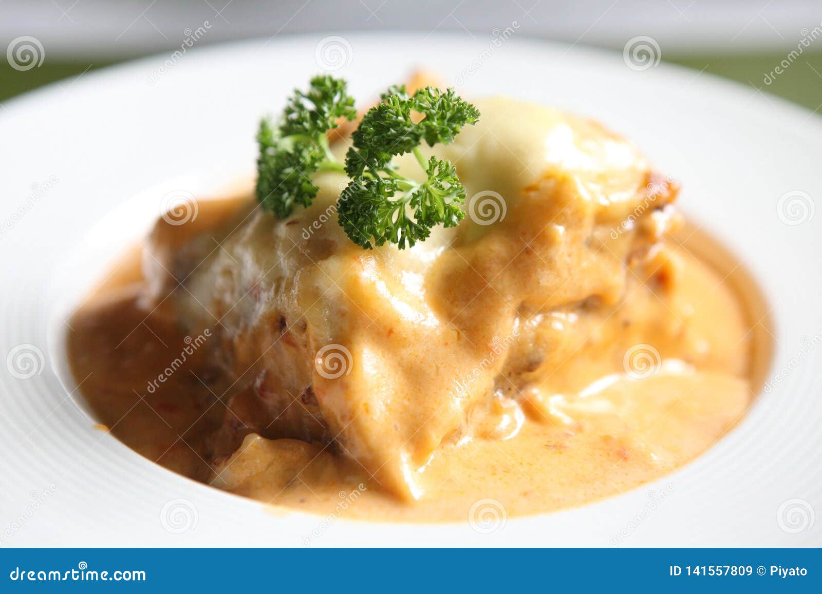 Meat and Cheese Lasagna stock image. Image of delicious - 141557809