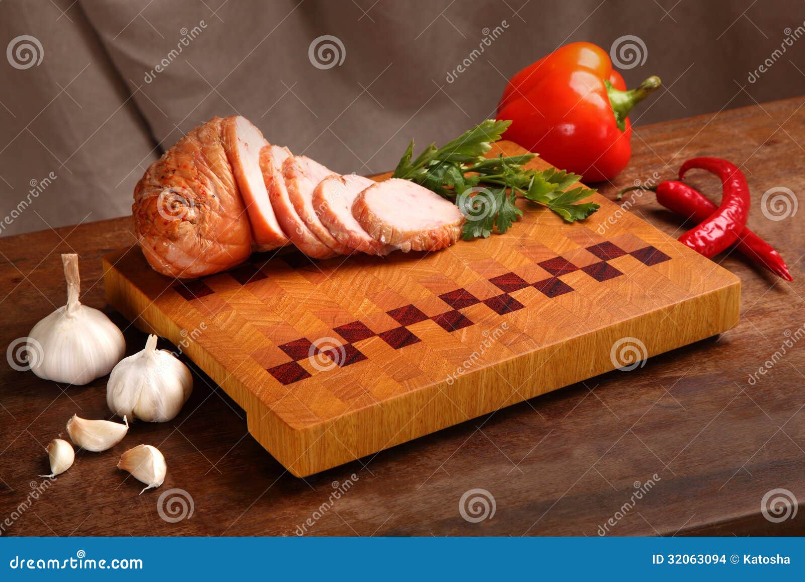 Meat on a chopping board stock photo. Image of chile 32063094