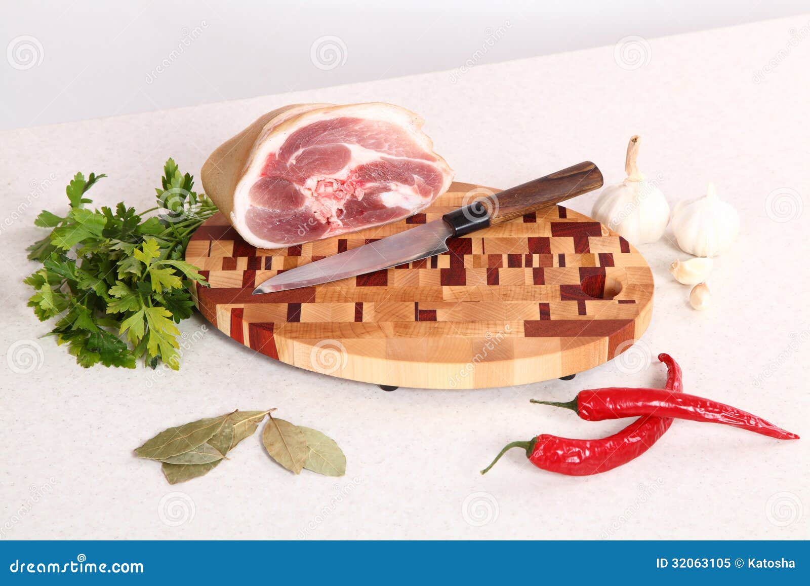 Meat on a chopping board stock image. Image of cutting 32063105