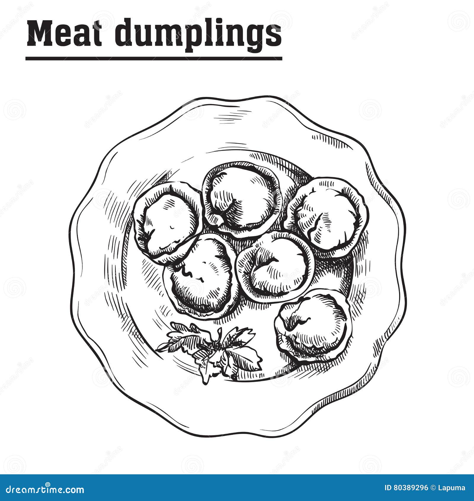 Пельмени вектор рисунок