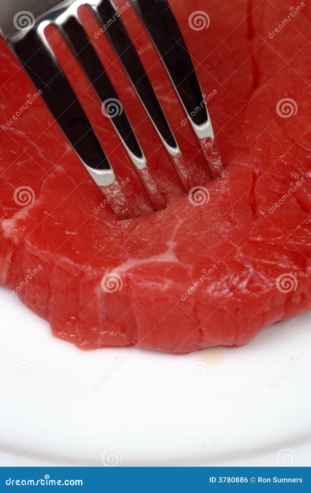 Meat Eater Woman Holding Big Raw Meat Piece And Ready To Eat It