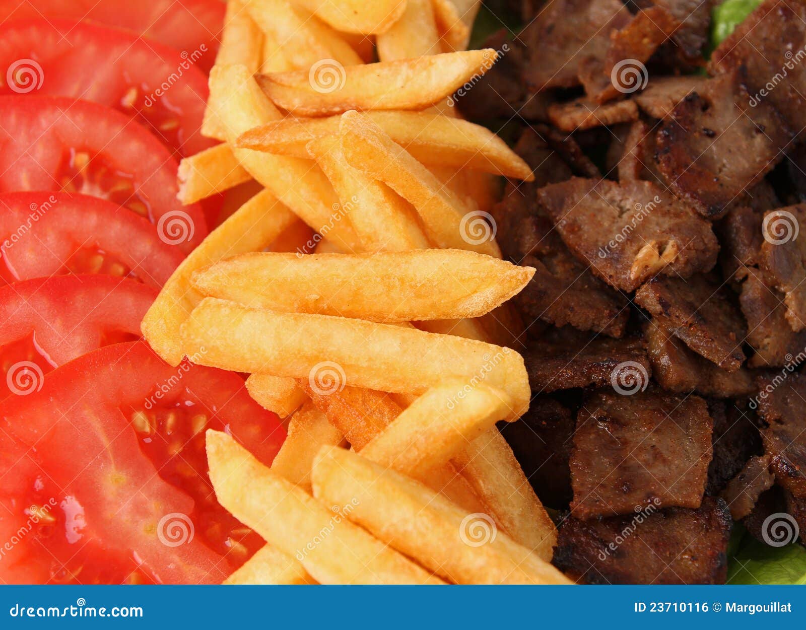 Meat and french fries stock photo. Image of restaurant 23710116