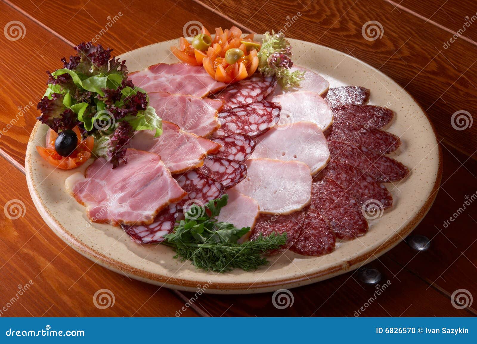 Meat gourmet foods stock photo. Image of cookery, wooden 6826570