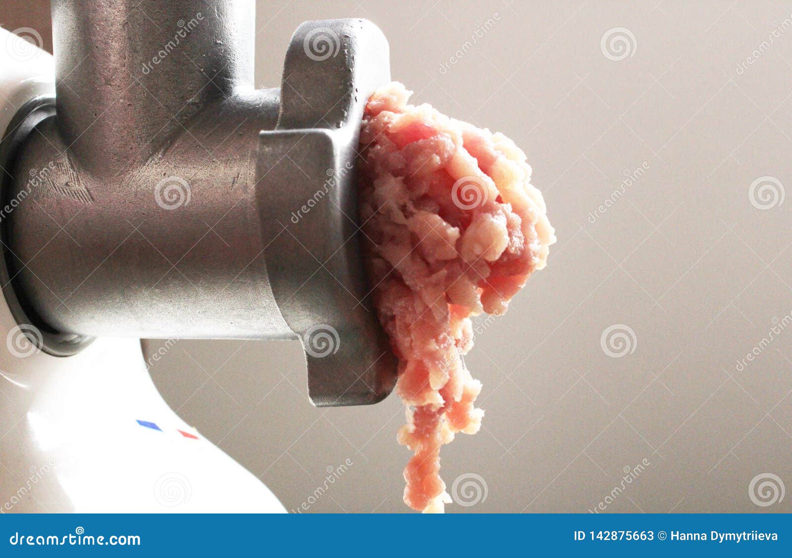 Meat in Meat Grinder Cooking Process Stock Image Image of homemade