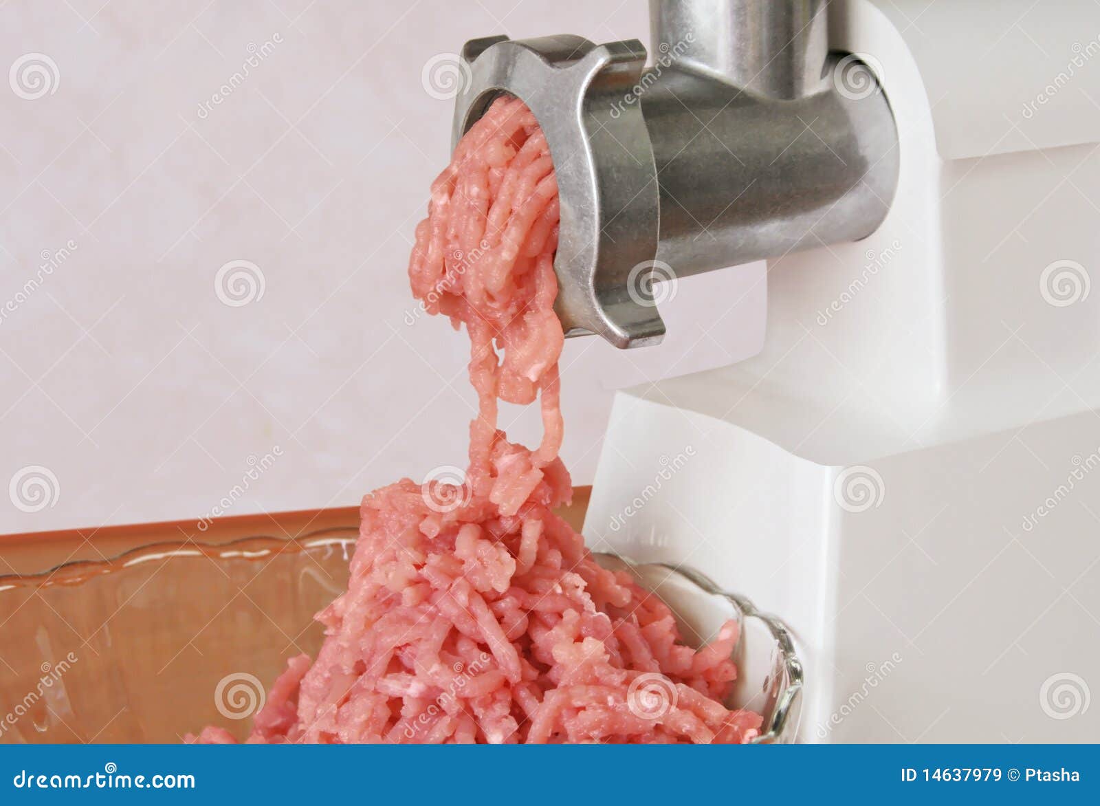 Meat Grinder in the Kitchen Stock Image Image of closeup, meat 14637979