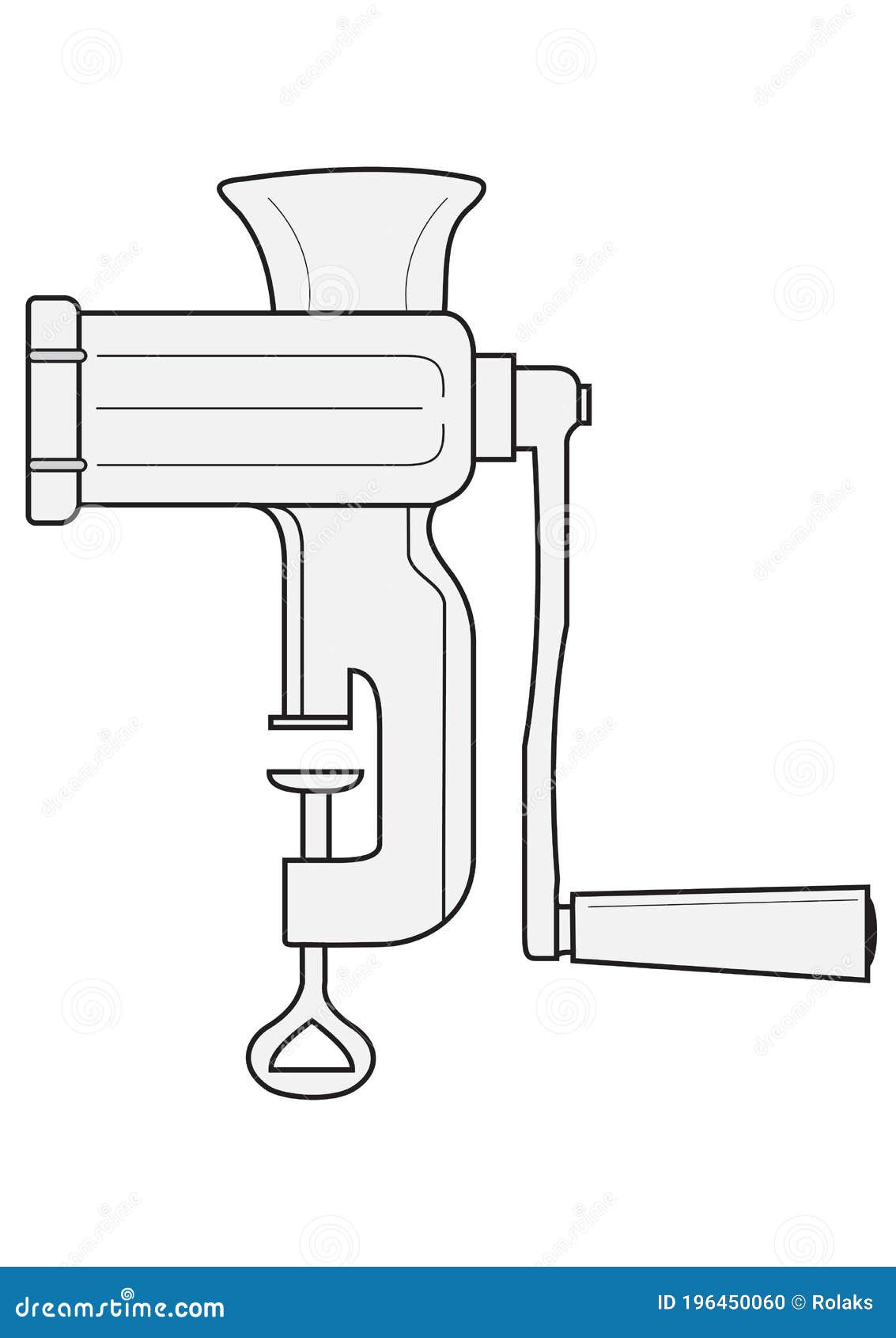 Meat grinder stock vector. Illustration of chopper, food 196450060