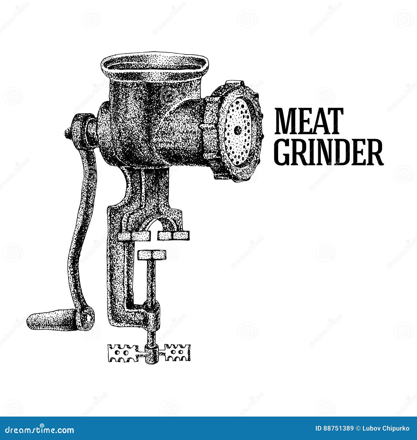Meat Grinder. Vector Illustration Stock Vector Illustration of