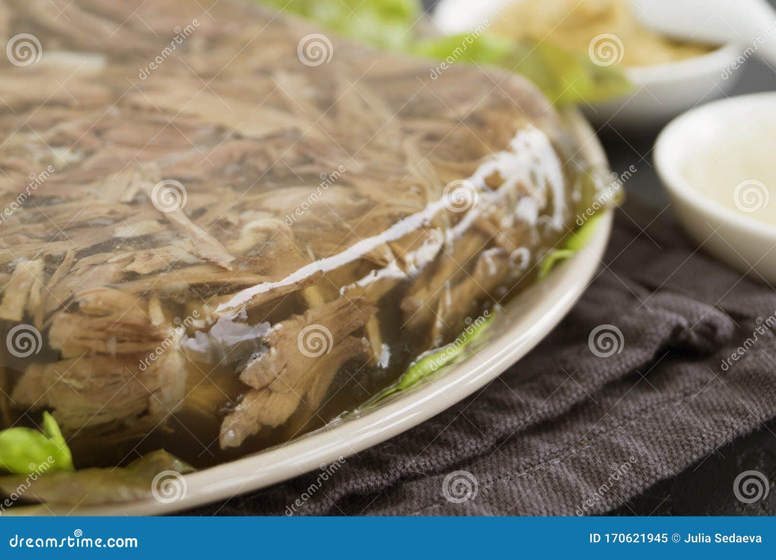 Meat jelly. beef aspic stock image. Image of cold, boiled 170621945