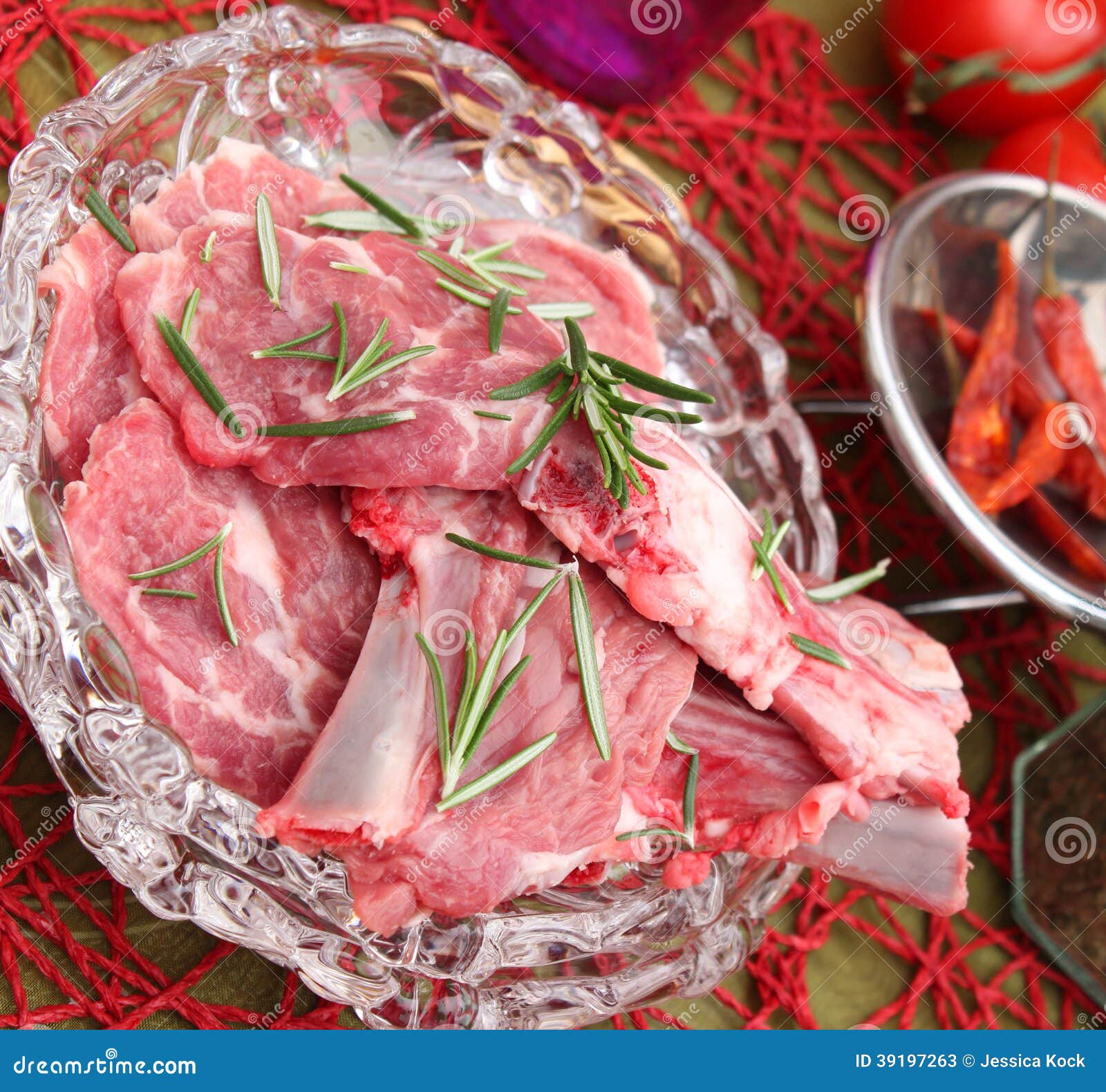 Meat of a lamb stock image. Image of meal, lamb, rosemary 39197263
