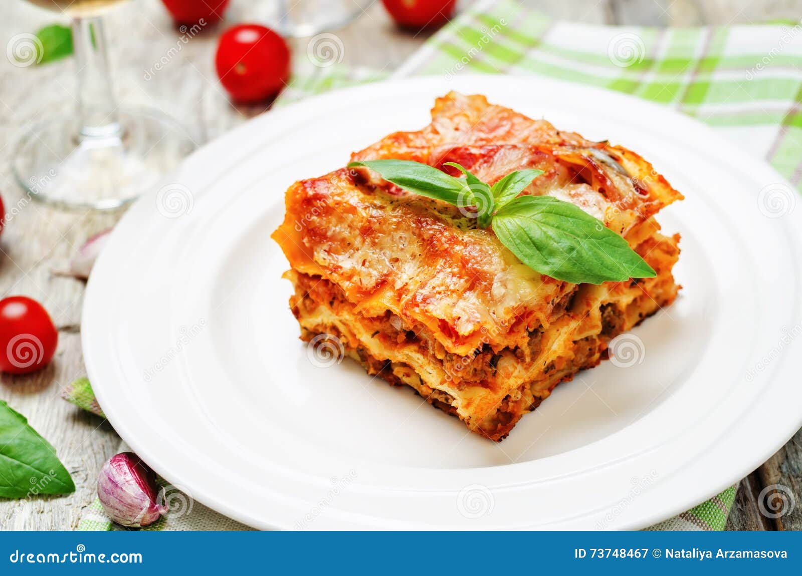 Meat lasagna stock image. Image of closeup, pasta, italian 73748467