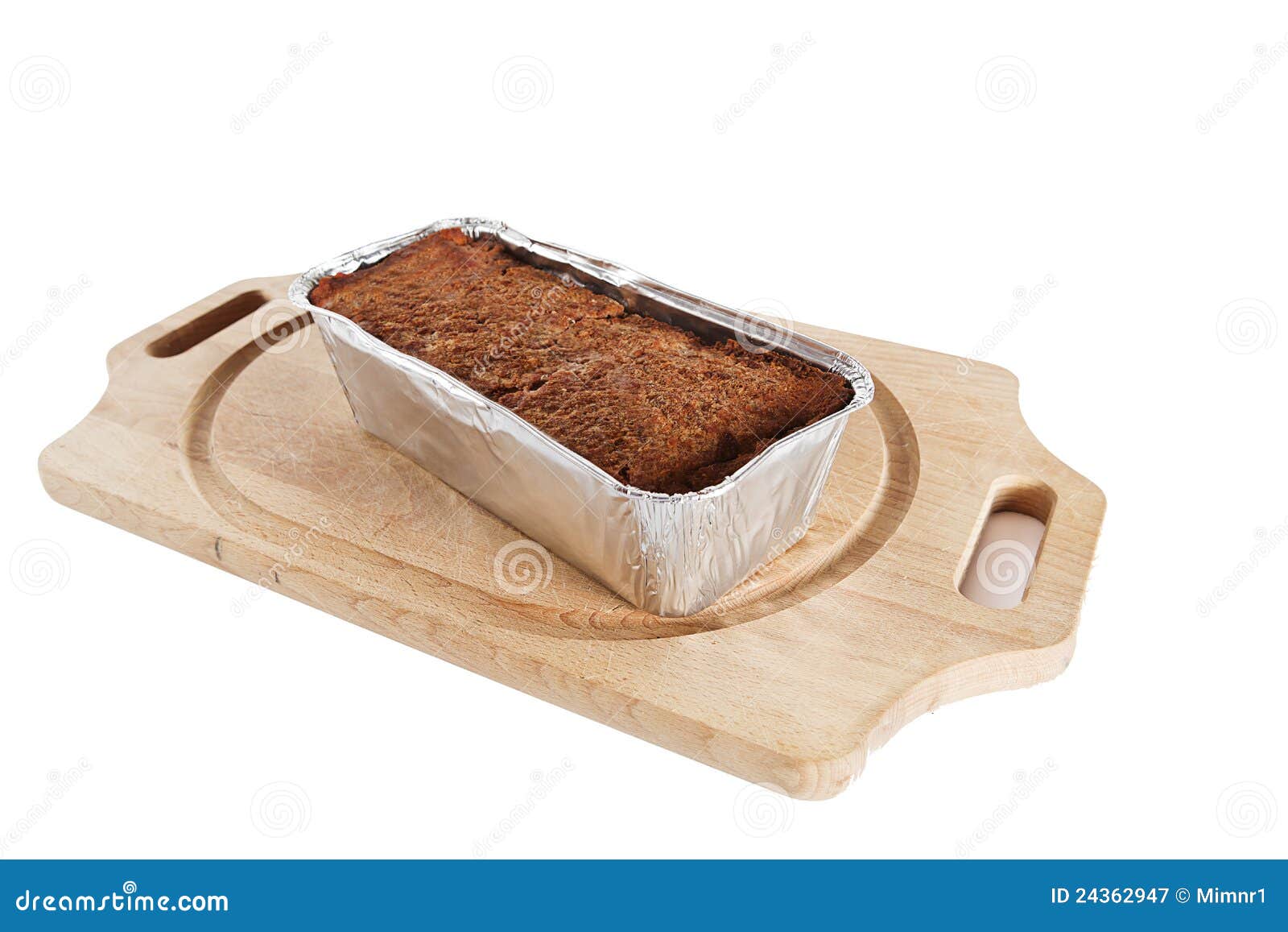 Meat loaf in baking tray stock image. Image of delicious 24362947