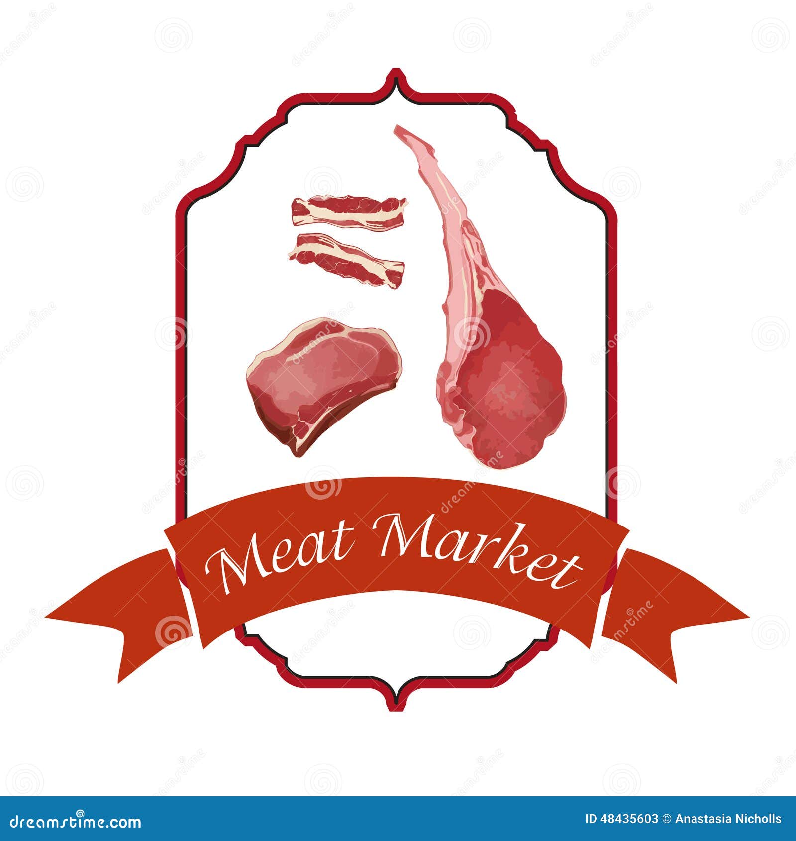 Meat Logos Set,vector Illustration Stock Vector Image 48435603