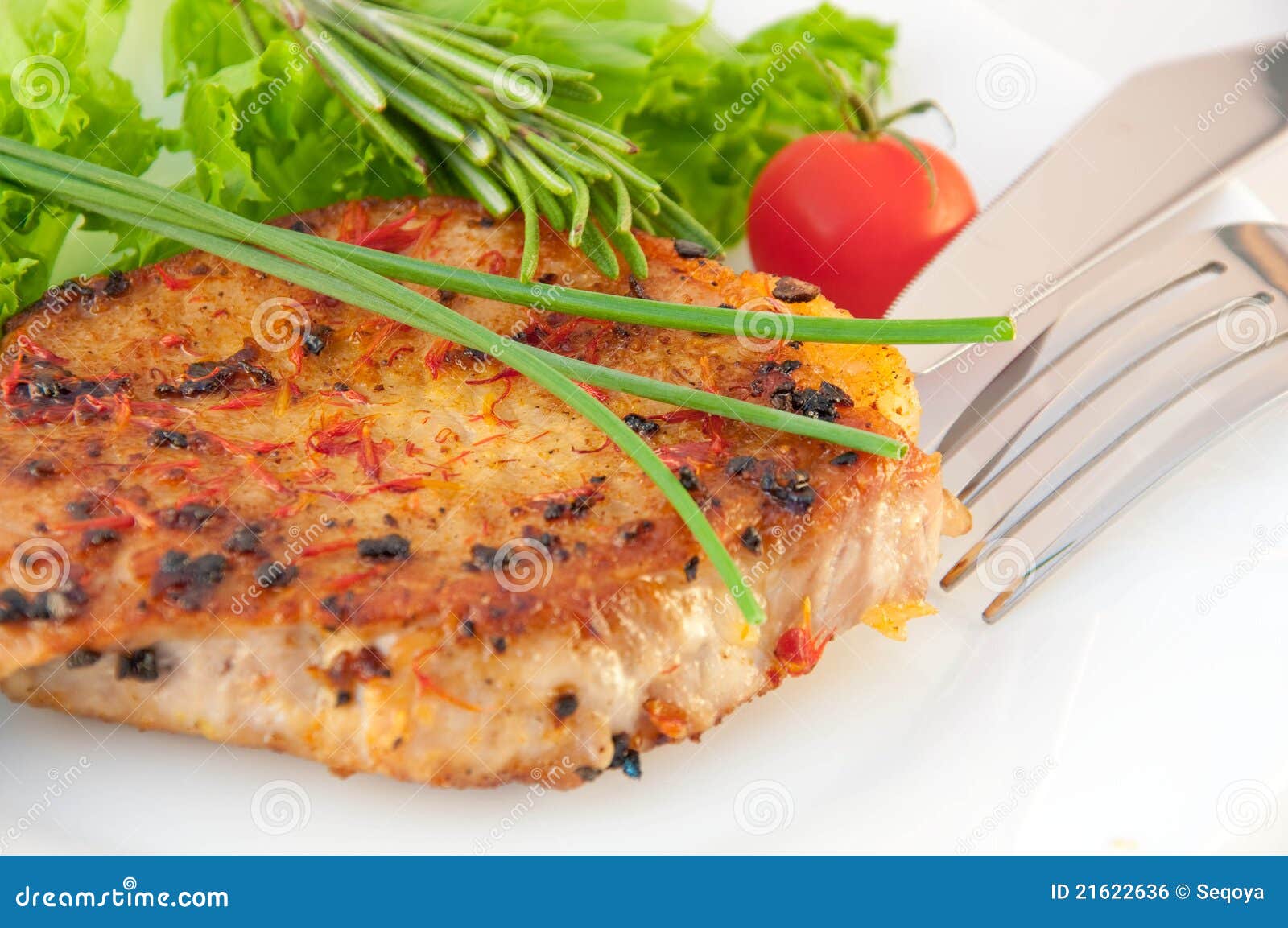 Meat, an onion on a grill stock photo. Image of fruit 21622636