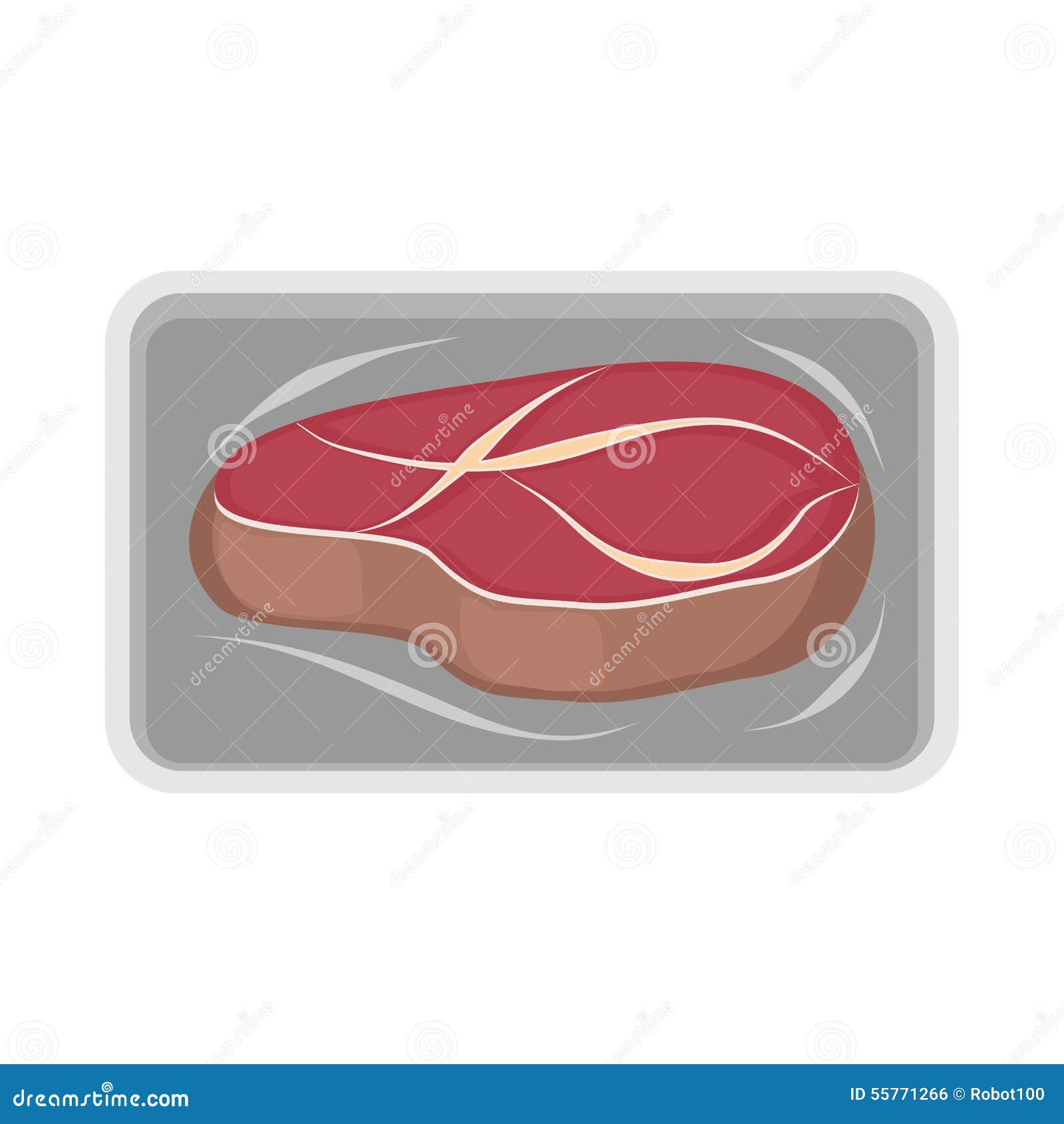 Meat Packaging. Fresh Steak Stock Vector Illustration of chop, pack