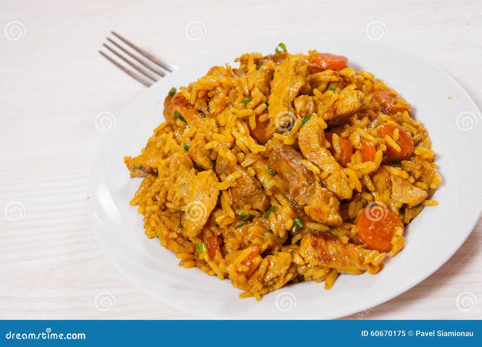 Meat with Rice and Vegetables Stock Image Image of cook, kitchen