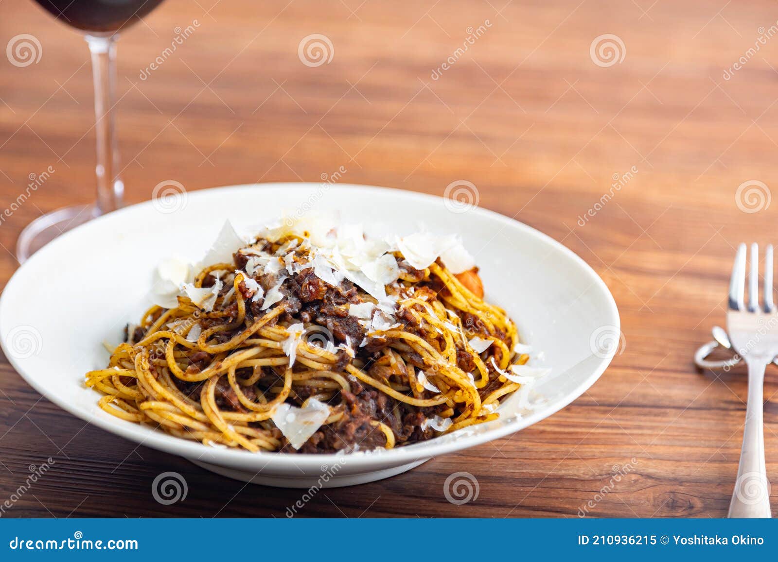 Meat Sauce Spaghetti with Red Wine Stock Image Image of stove