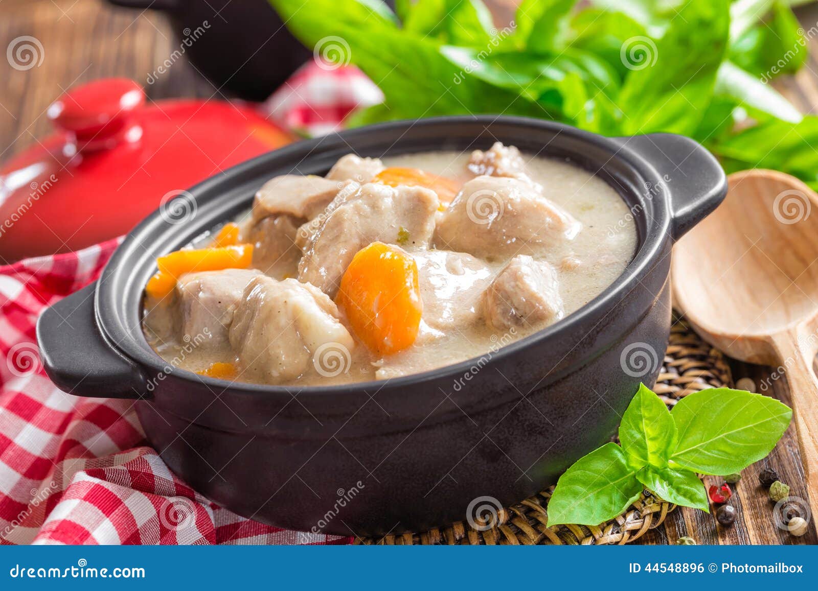 Meat in Sauce with Vegetables Stock Photo Image of kitchen, homemade
