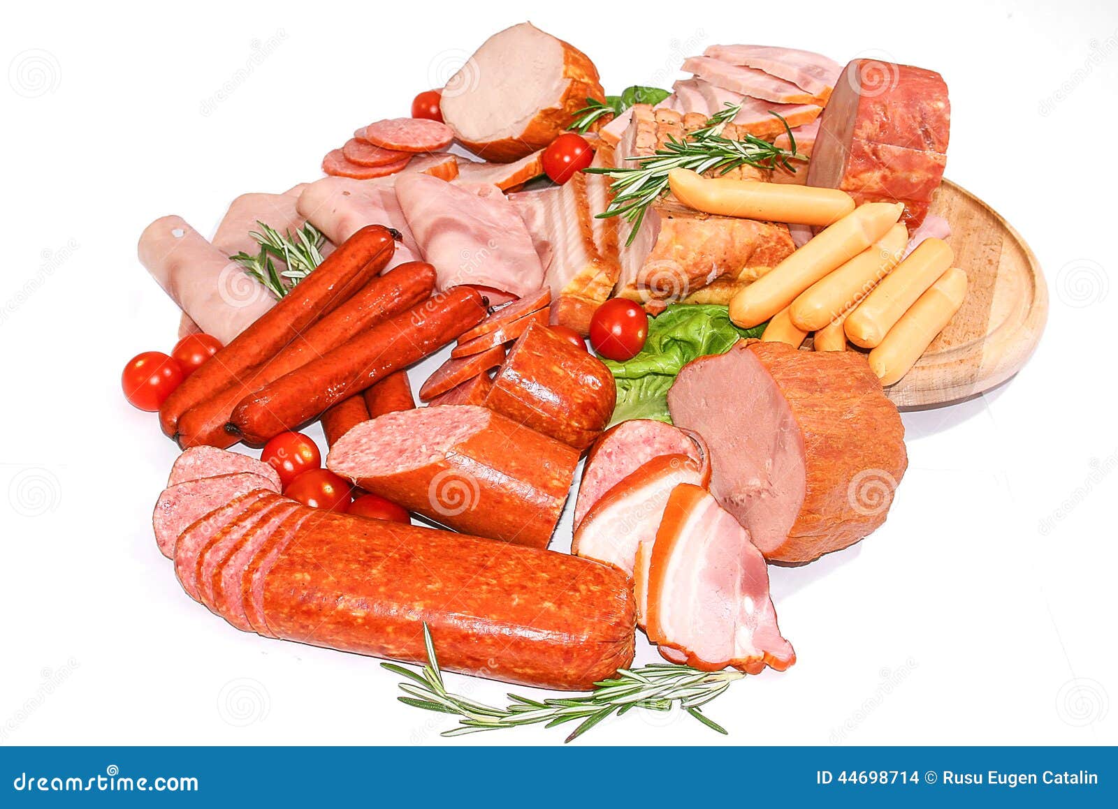 Meat and sausages stock photo. Image of bulk, sausage 44698714