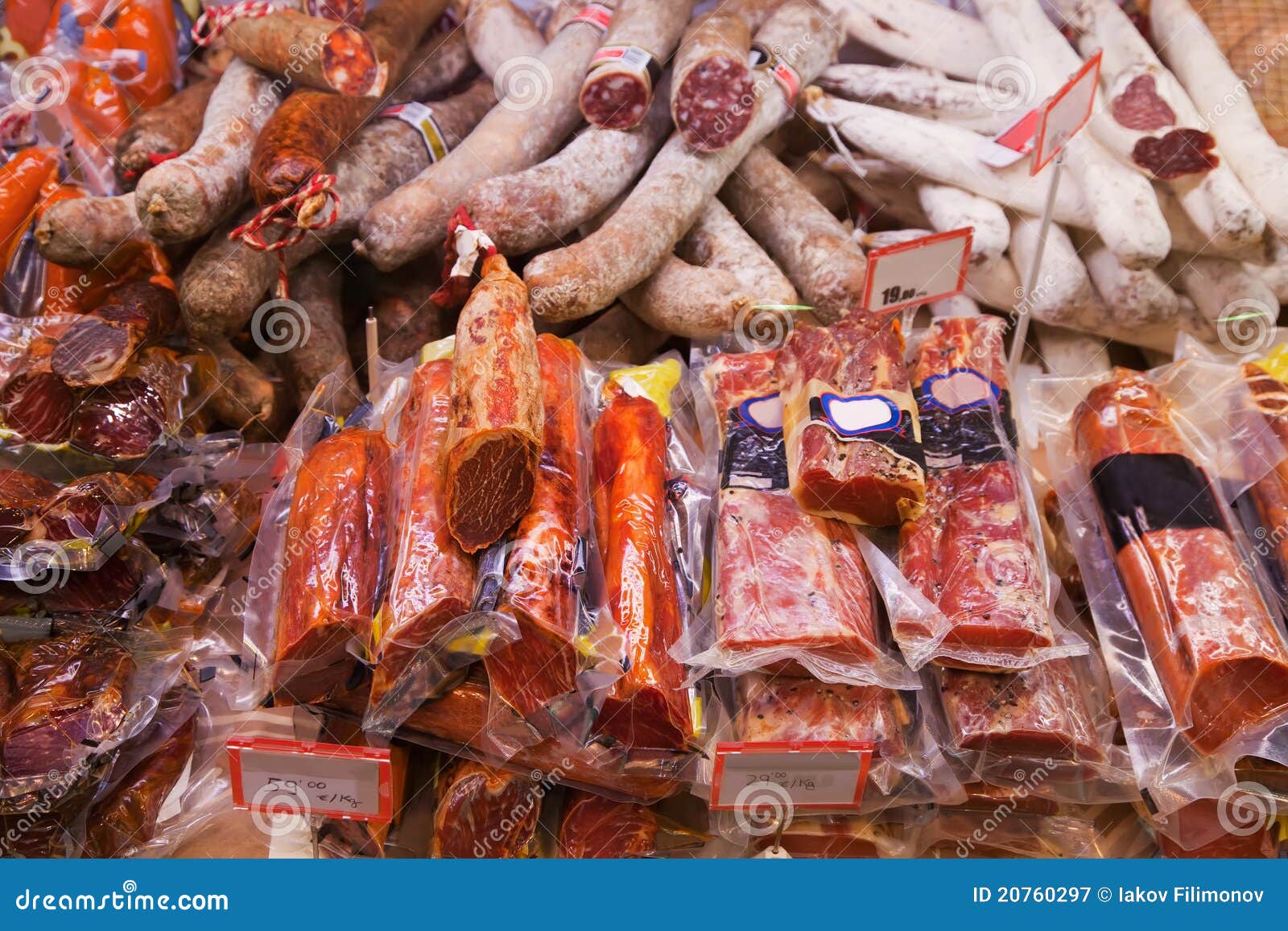 Meat at spanish market stock image. Image of gourmet 20760297