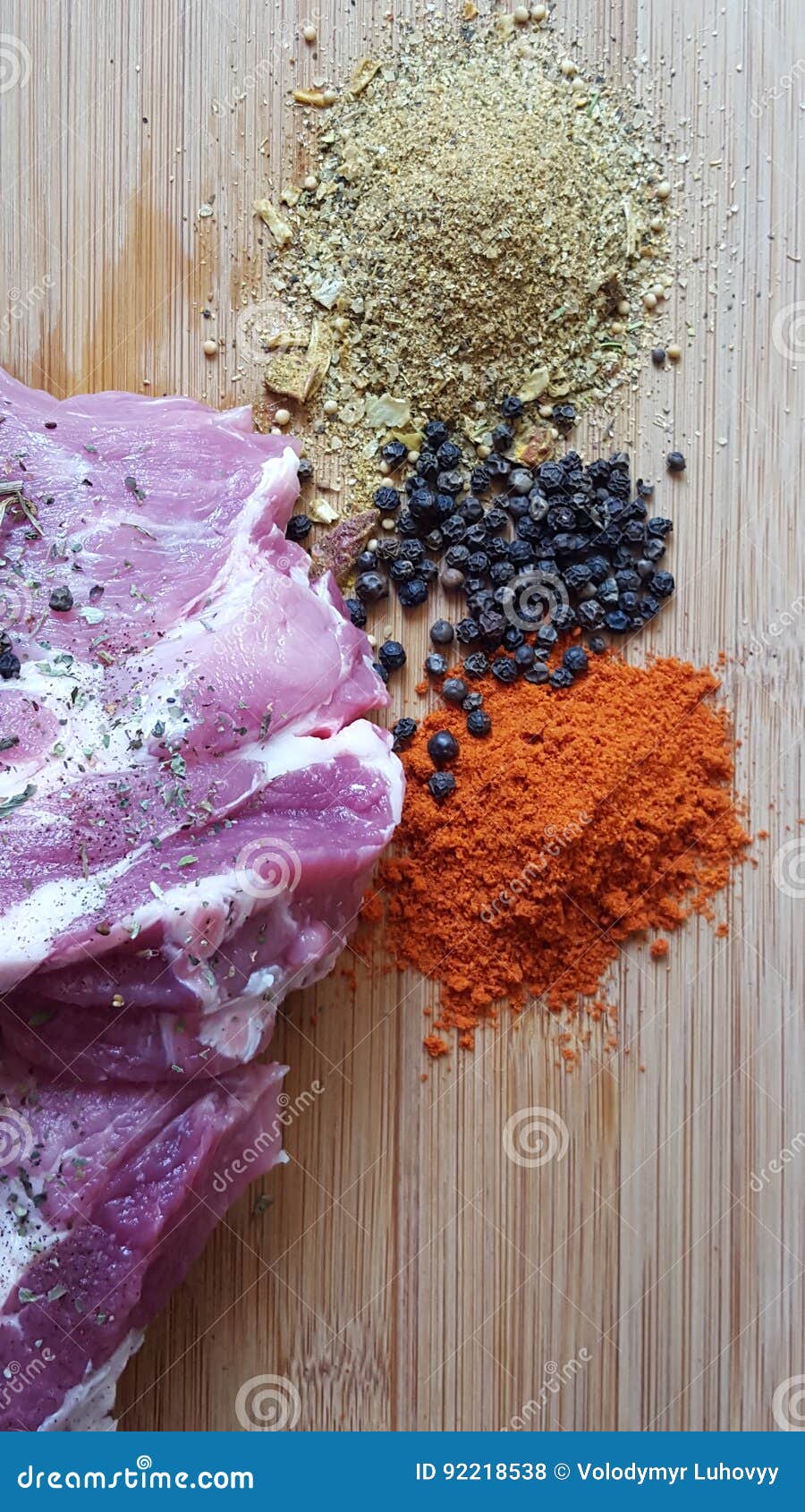Meat and spices stock photo. Image of spices, condiments 92218538