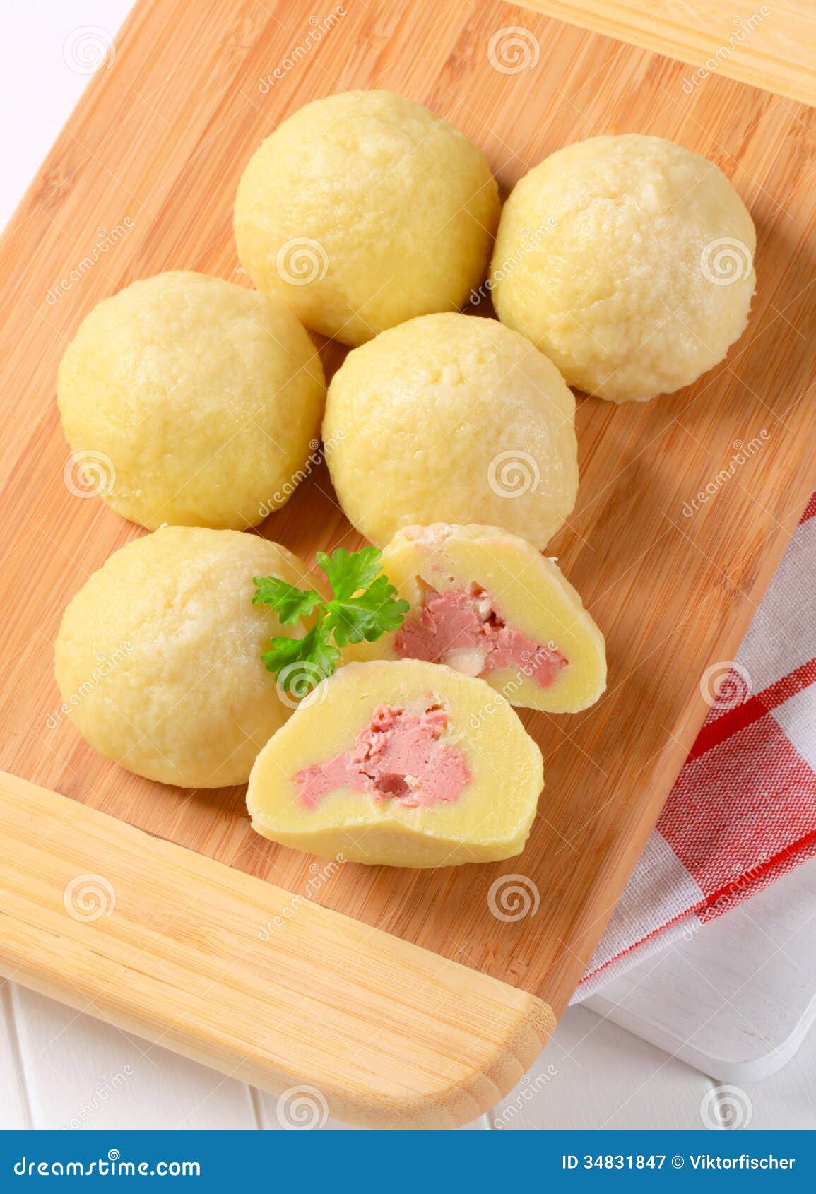 Meat Stuffed Potato Dumplings Stock Image Image of meat, lunchmeat
