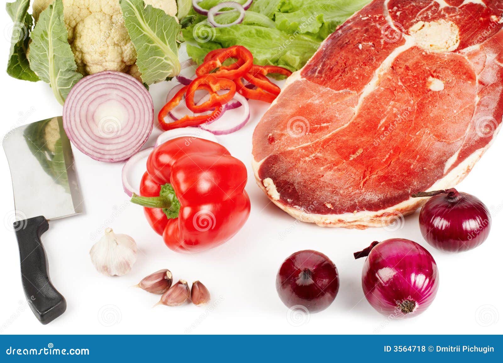 Meat and Vegetable Ingredients Stock Photo Image of cook, ingredients