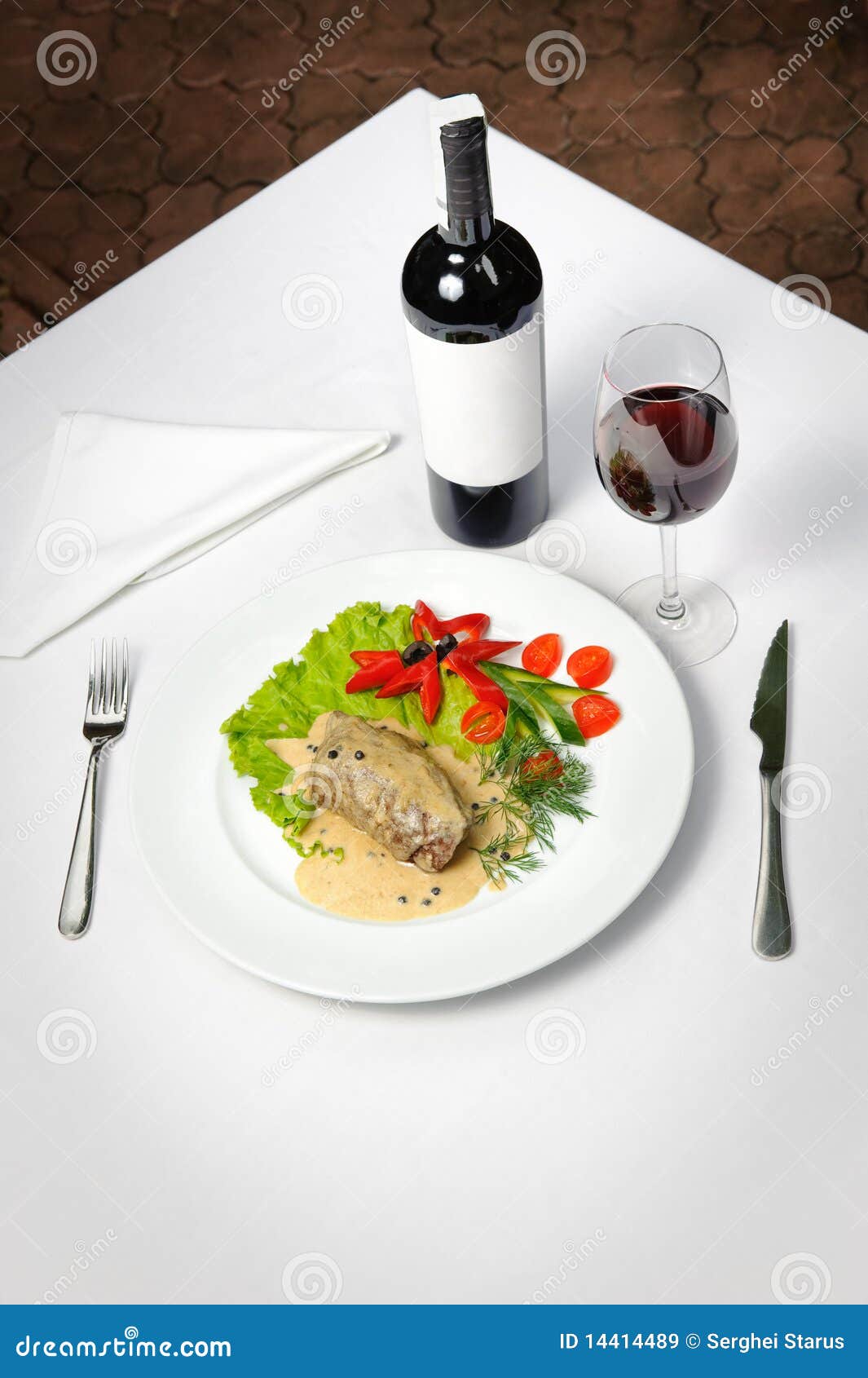 Meat and wine stock image. Image of beef, catering, closeup 14414489