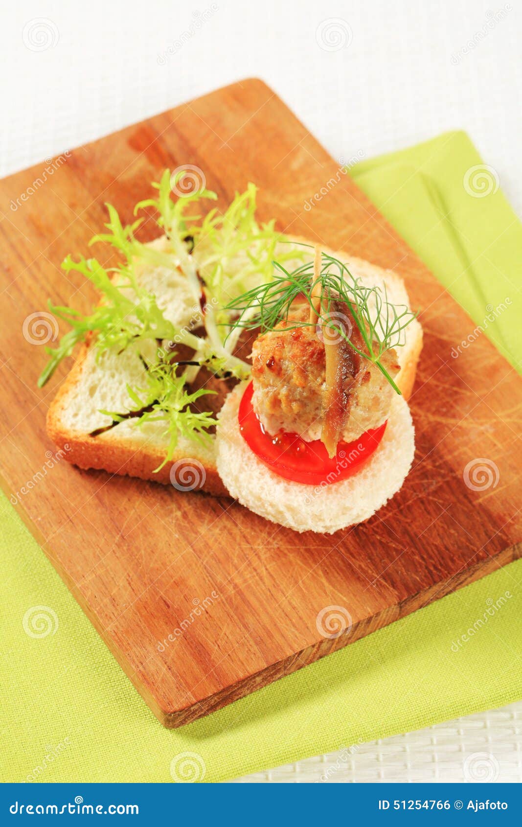Meatball canape stock photo. Image of slice, digifoodstock 51254766