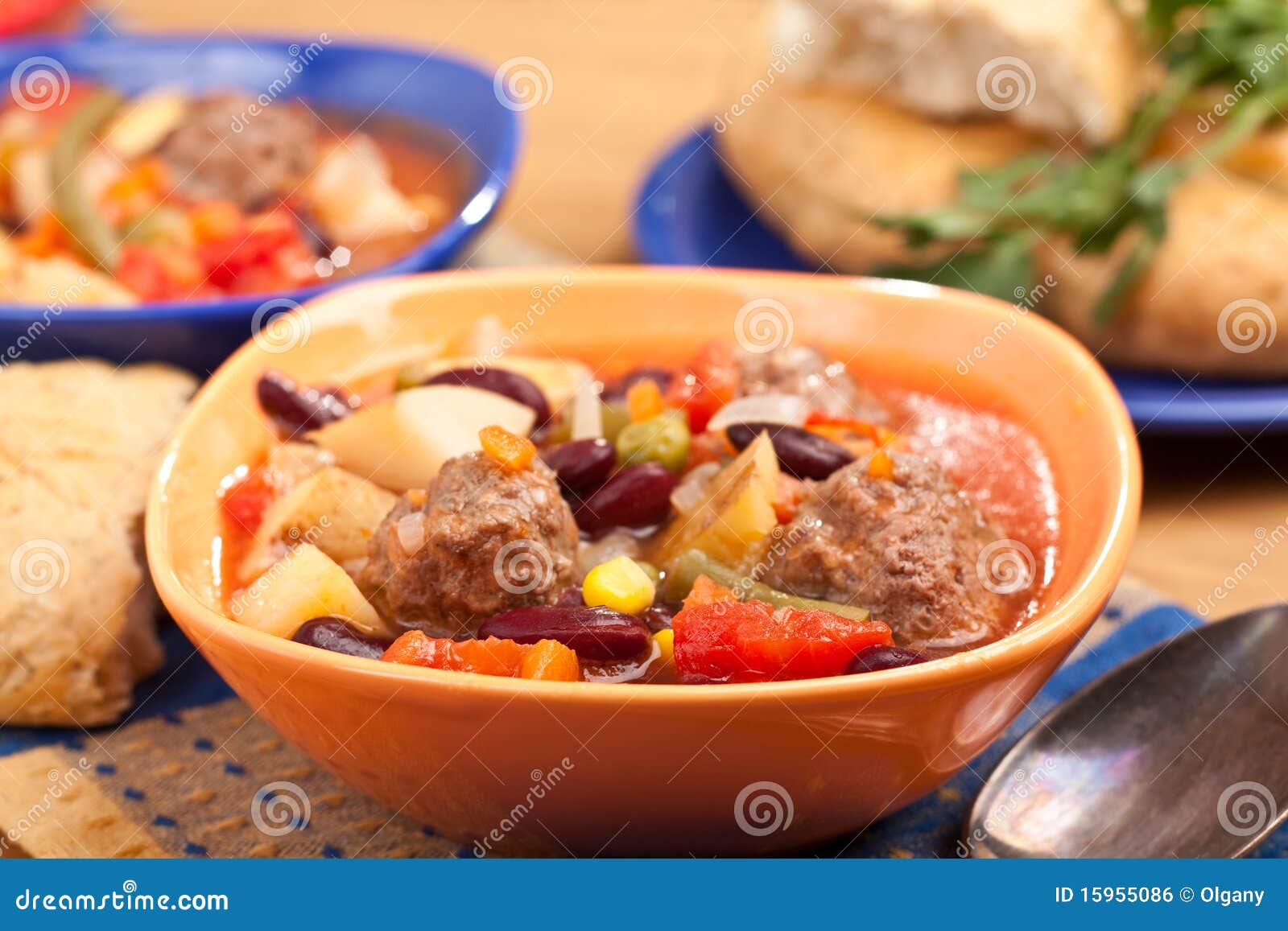 Meatball Soup with Vegetables Stock Photo Image of closeup, lunch
