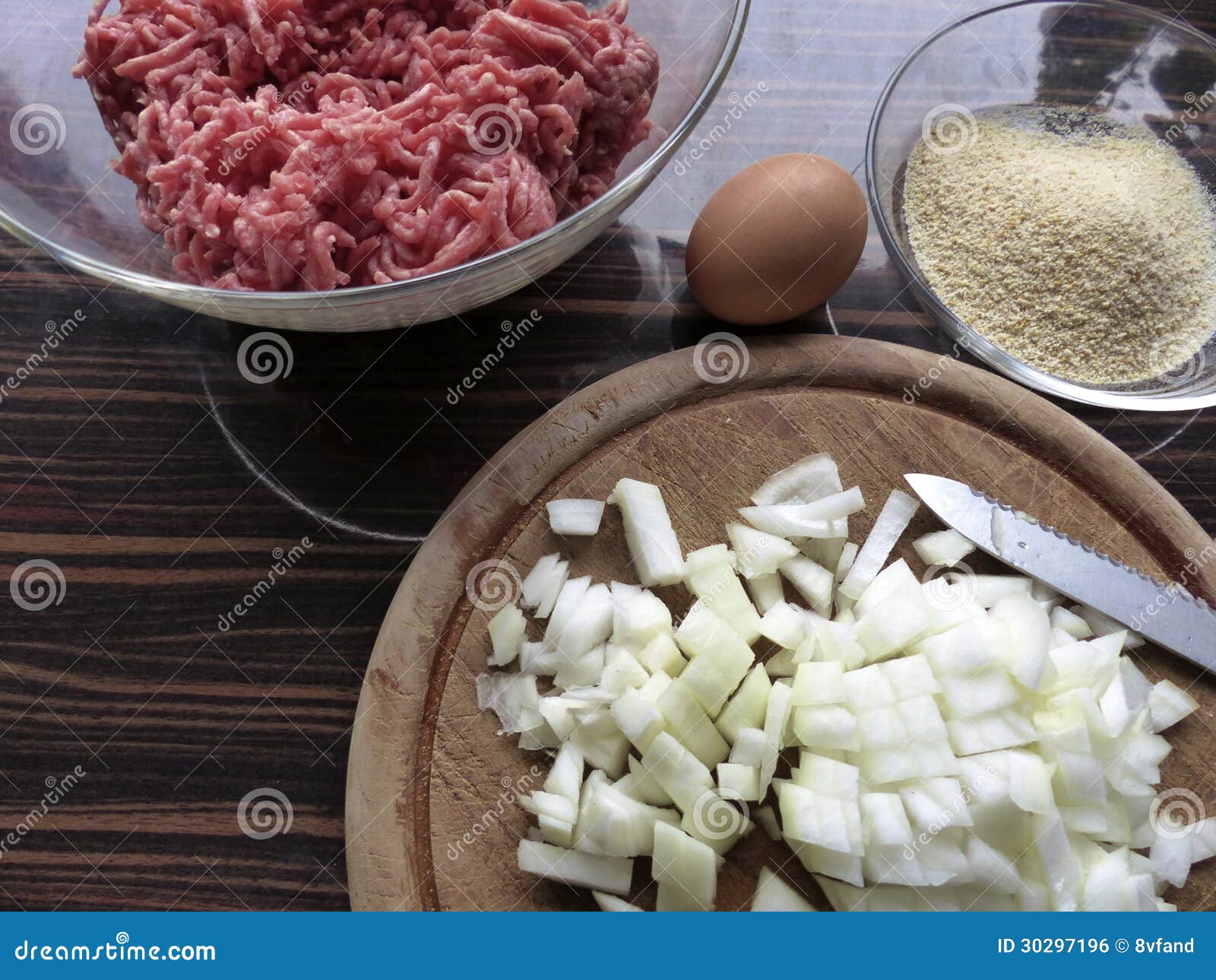 Meatballs ingredients stock photo. Image of crumbs, ingredients 30297196