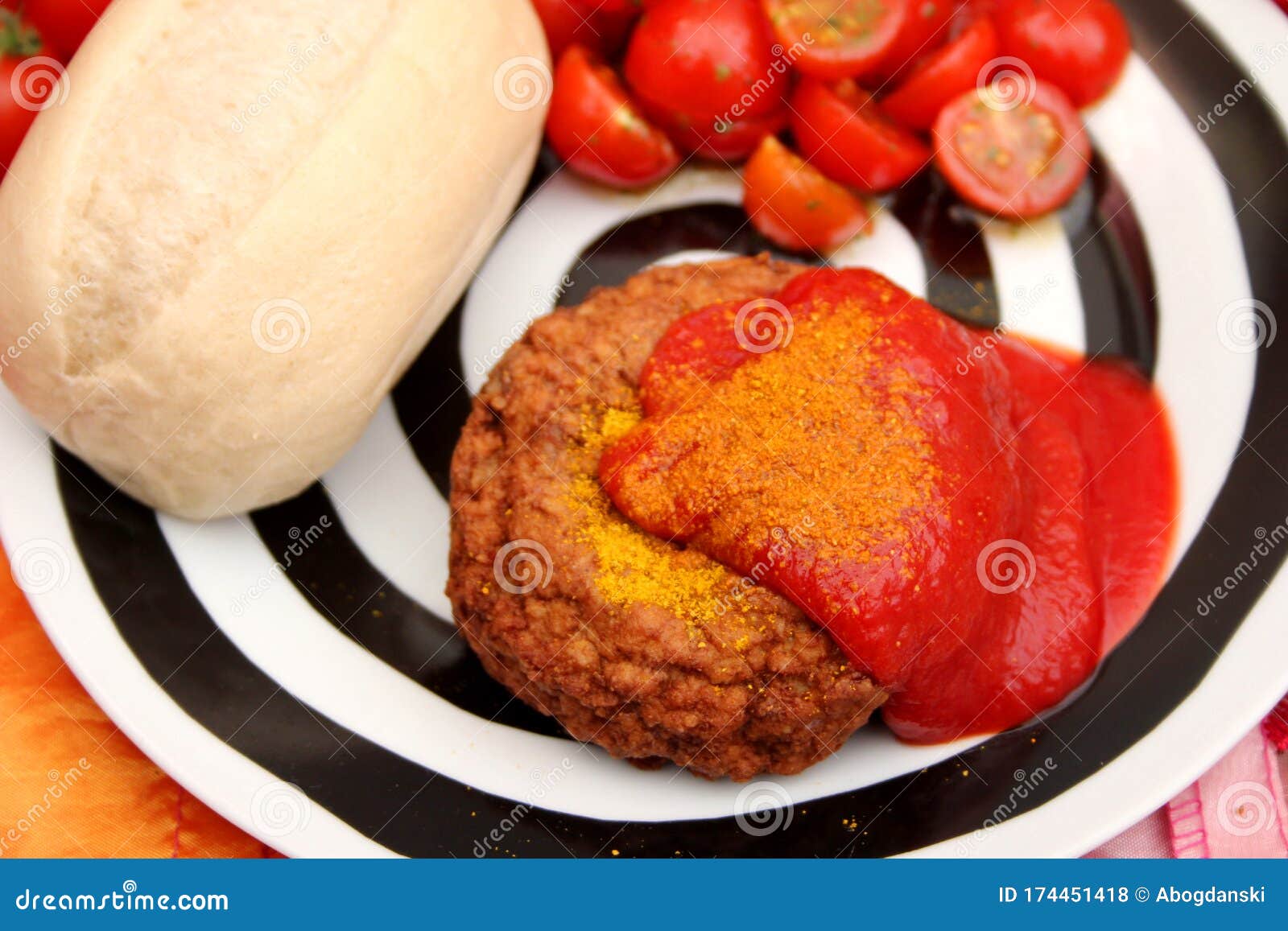 Meatballs with ketchup stock photo. Image of meat, ketchup 174451418