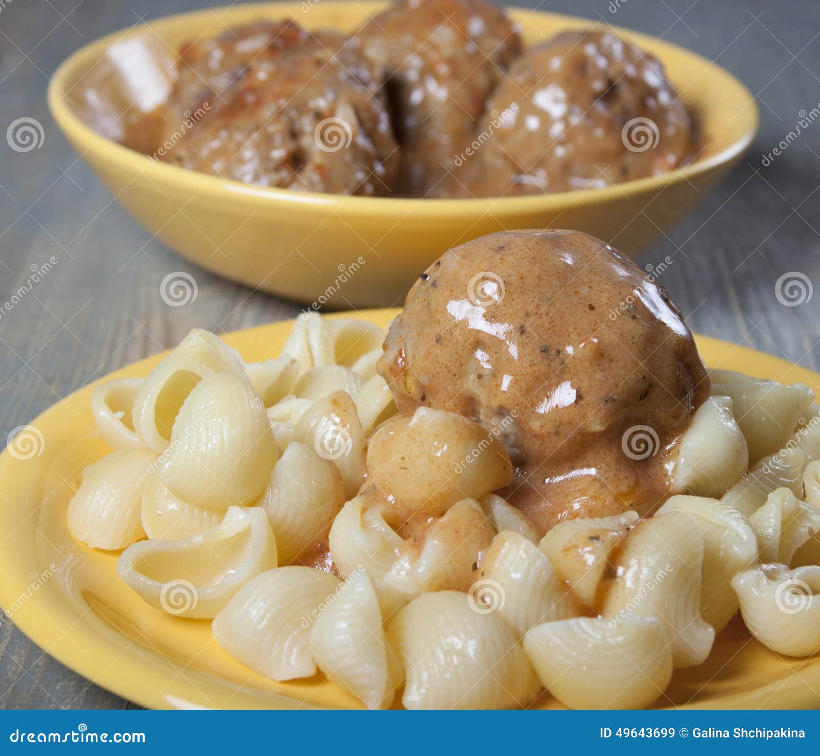 Meatballs with Pasta with Tomato Sauce . Stock Image Image of heat, food 49643699