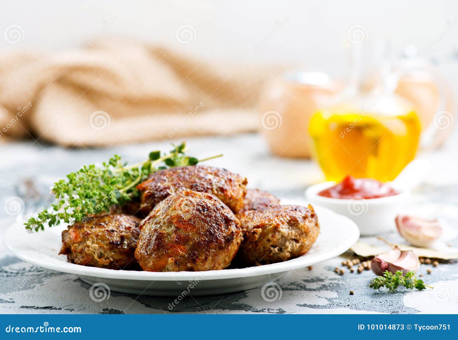 Meatballs stock image. Image of classic, healthy, basil 101014873