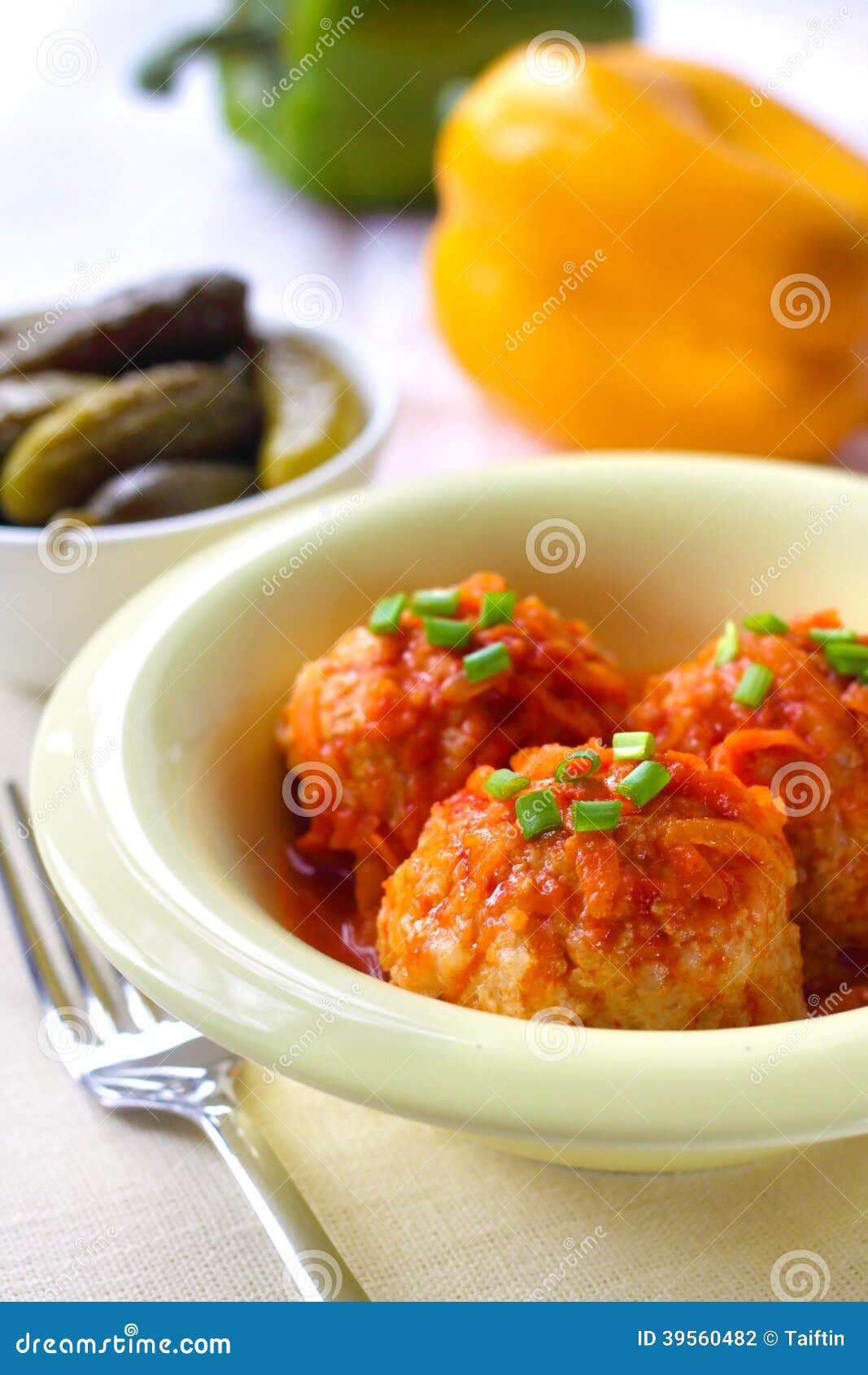 Meatballs with Rice and Tomato Sauce Stock Photo Image of appetizing