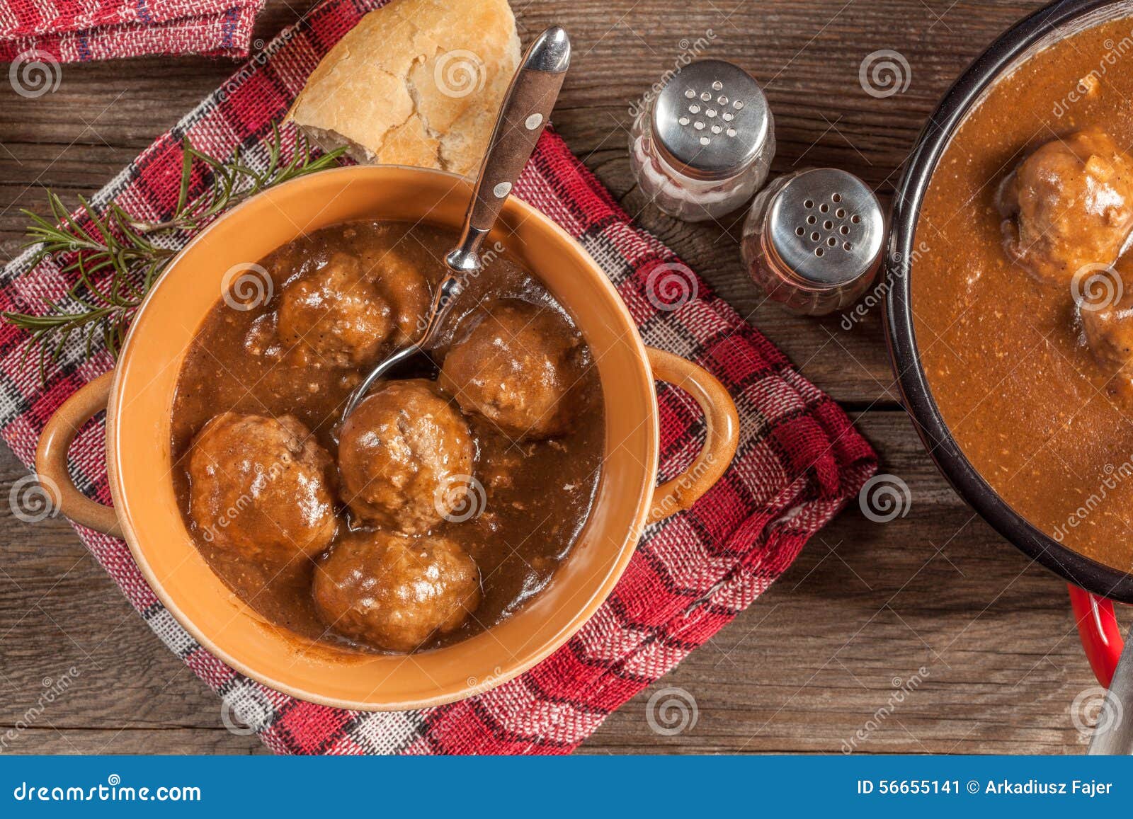 Meatballs in the sauce. stock image. Image of simple 56655141