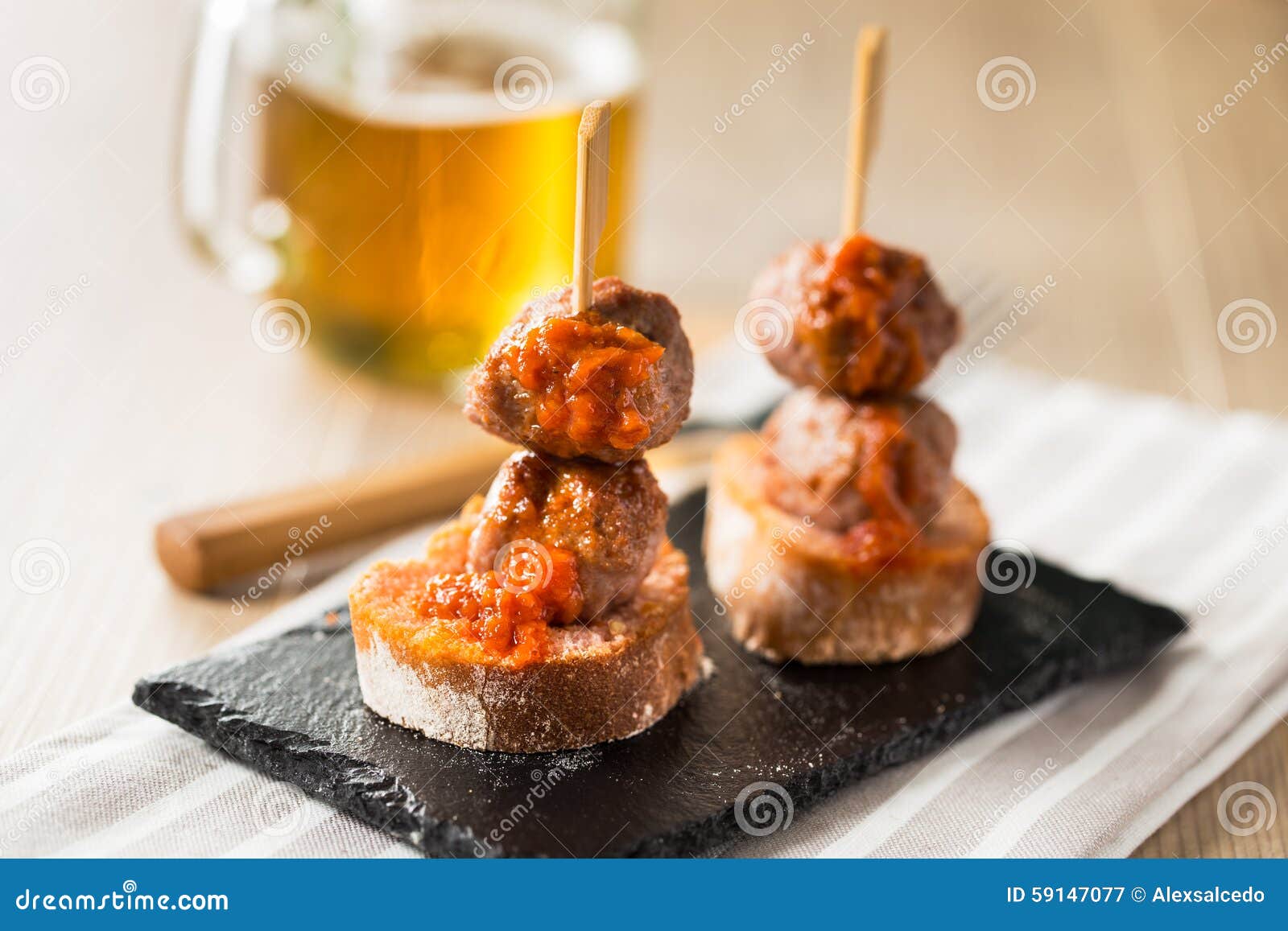 Meatballs tapas stock image. Image of recipe, plate, meatballs 59147077
