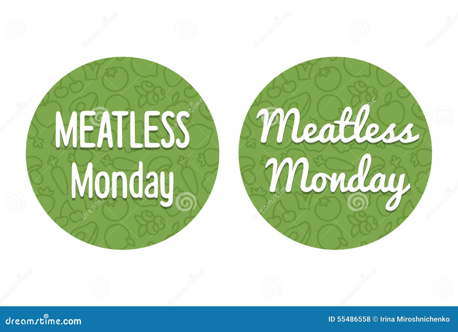 Meatless Monday Banner stock illustration. Illustration of badge 55486558