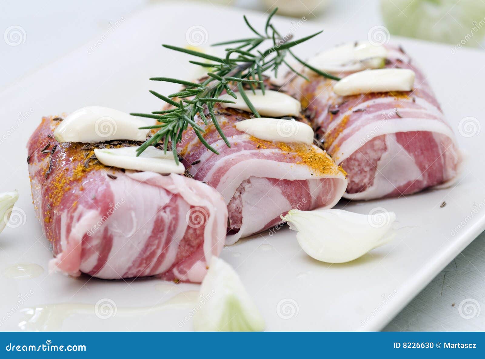 Meatloaf with Bakon and Herbs Stock Photo Image of flavorsome