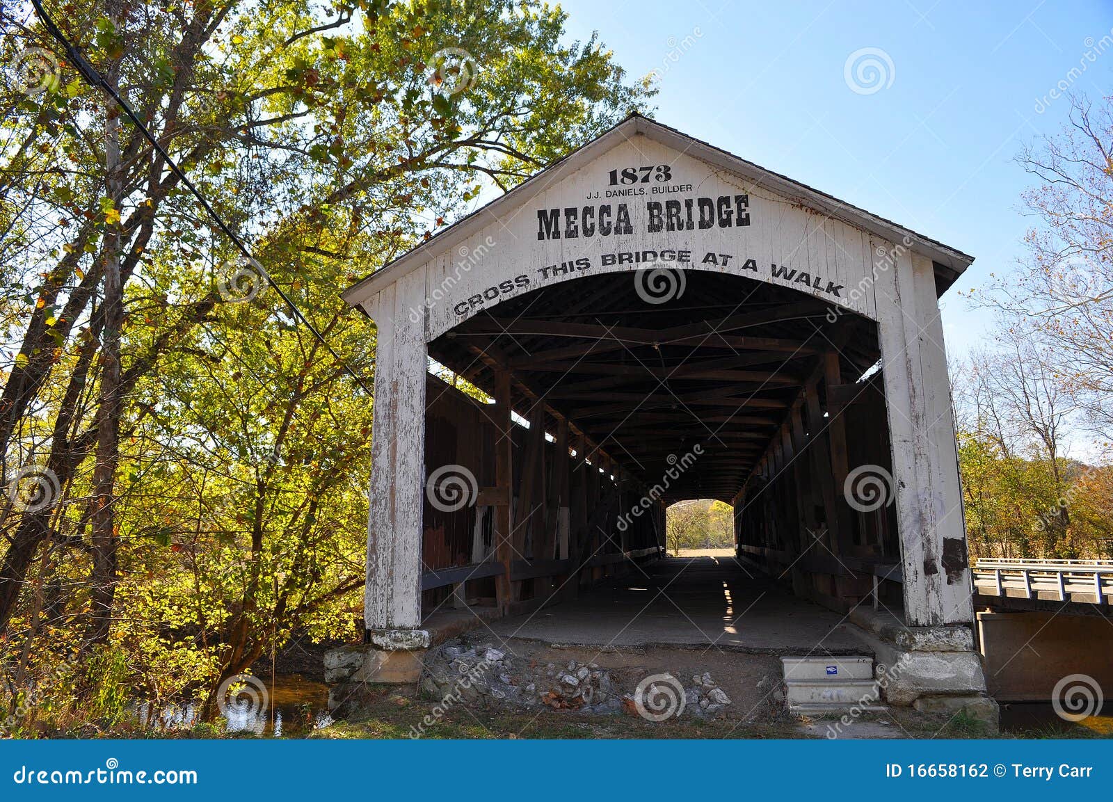 Mecca covered bridge stock photo. Image of truss, covered 16658162