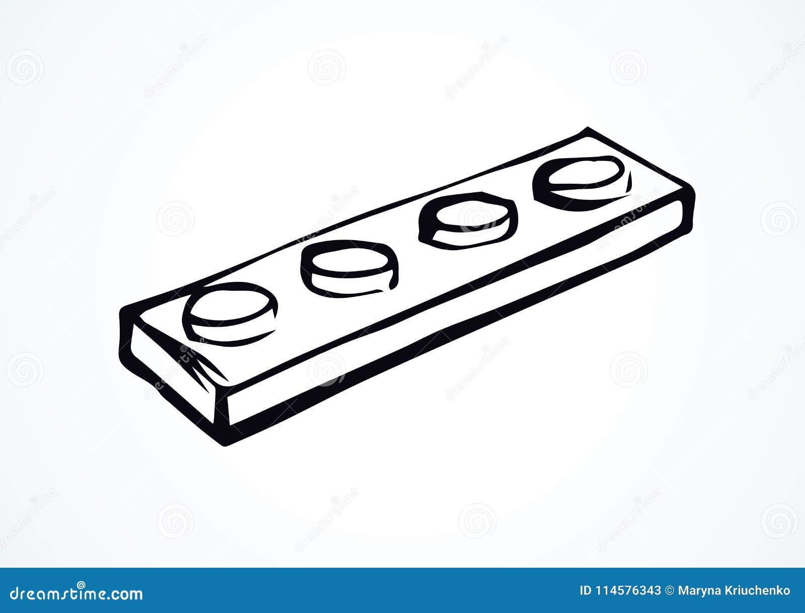 Lego. Vector drawing stock vector. Illustration of 