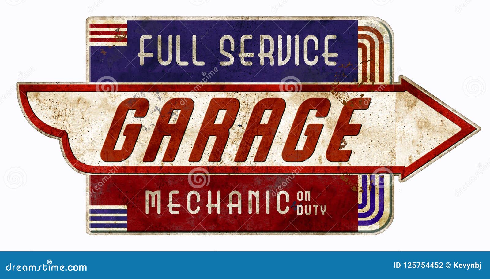 mechanic on duty sign retro vintage garage