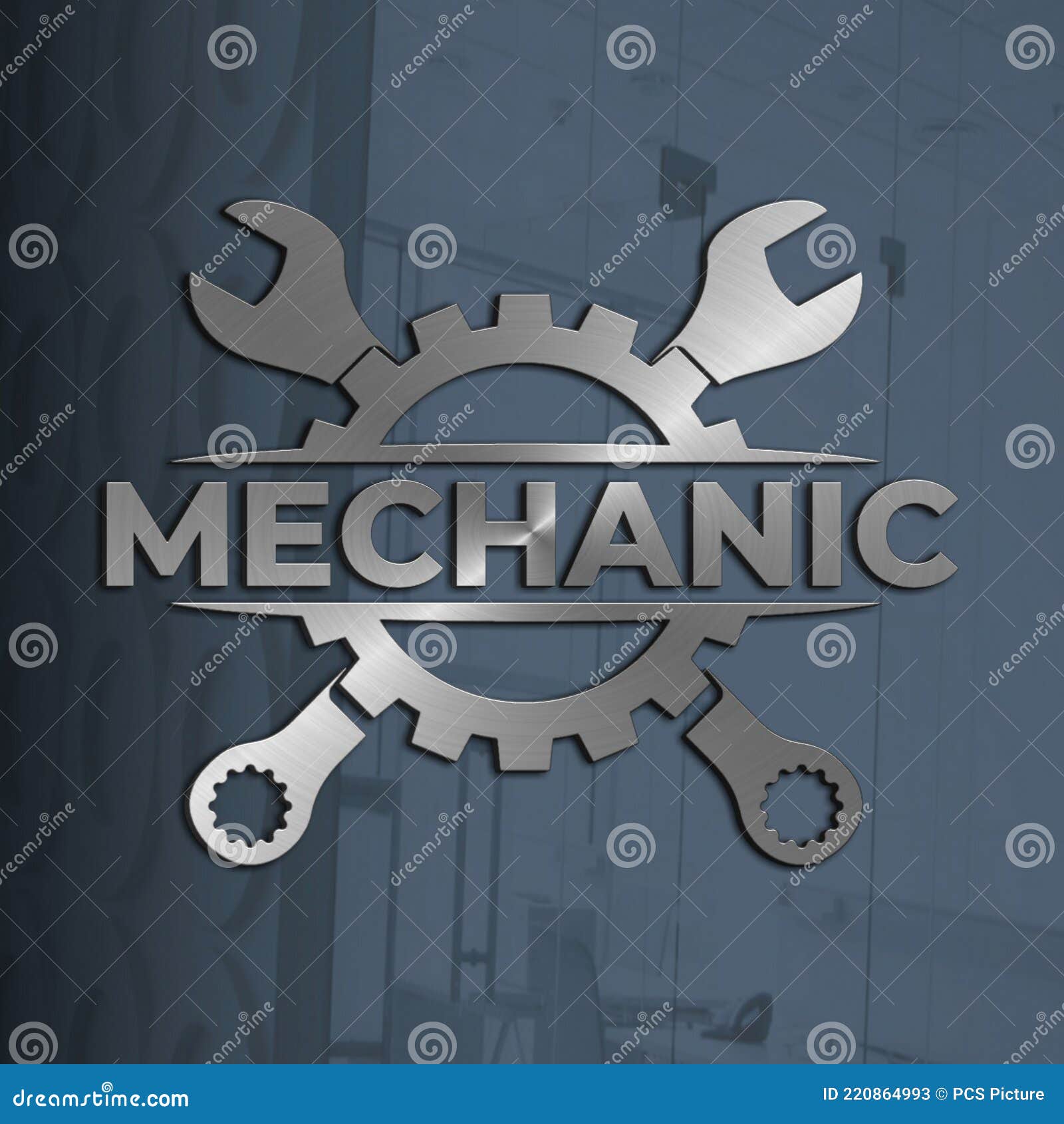 Mechanic logo design stock image. Image of brand, sign 220864993