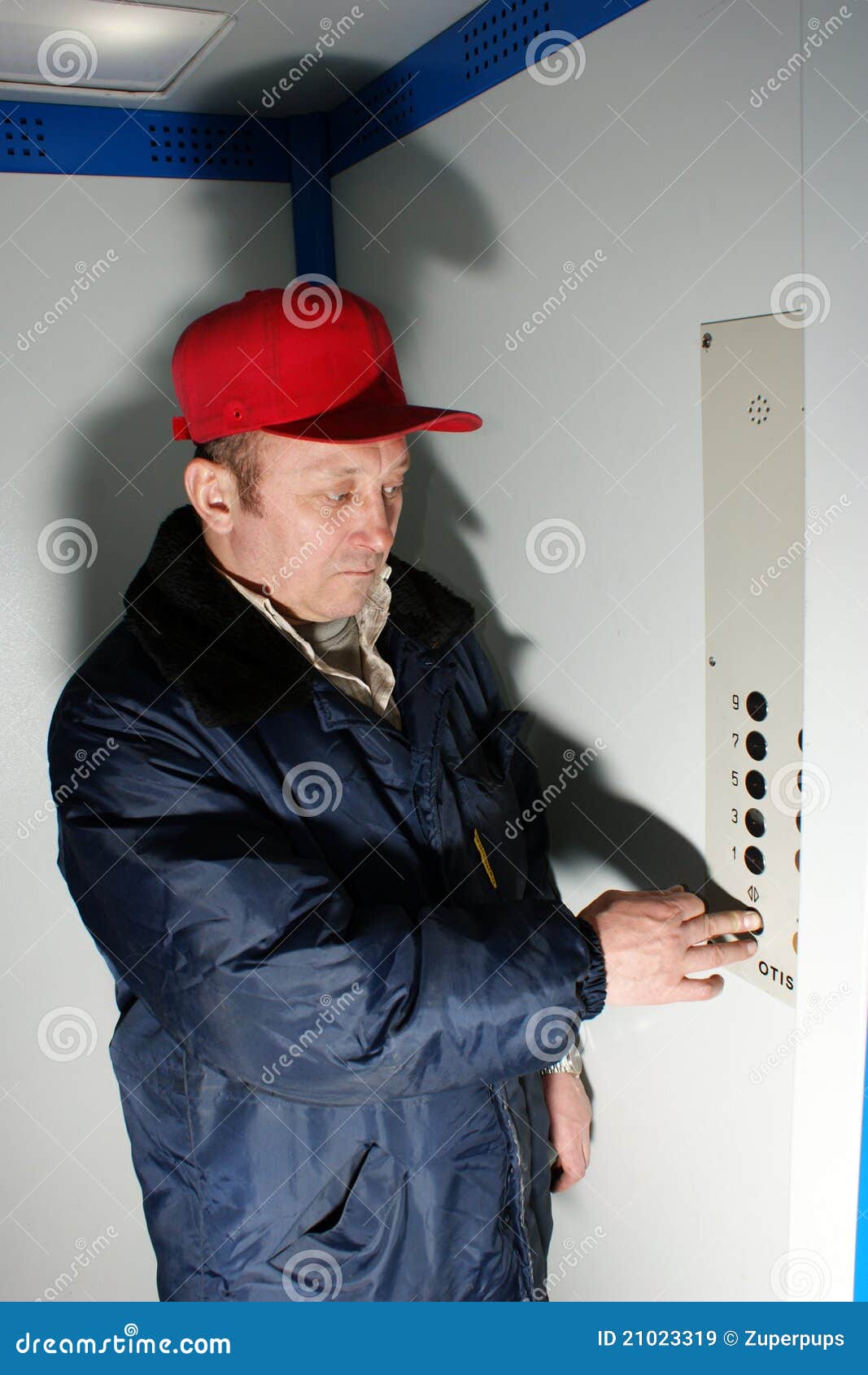 Mechanic Makes Repair of Elevators Editorial Stock Image Image of