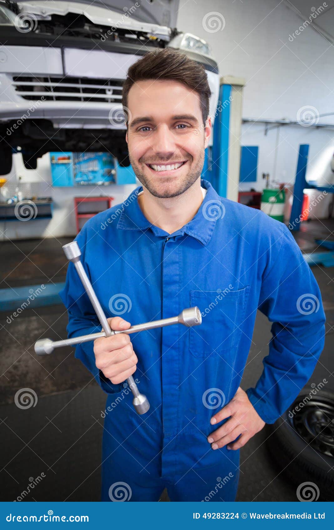 Mechanic Smiling at the Camera Stock Photo Image of